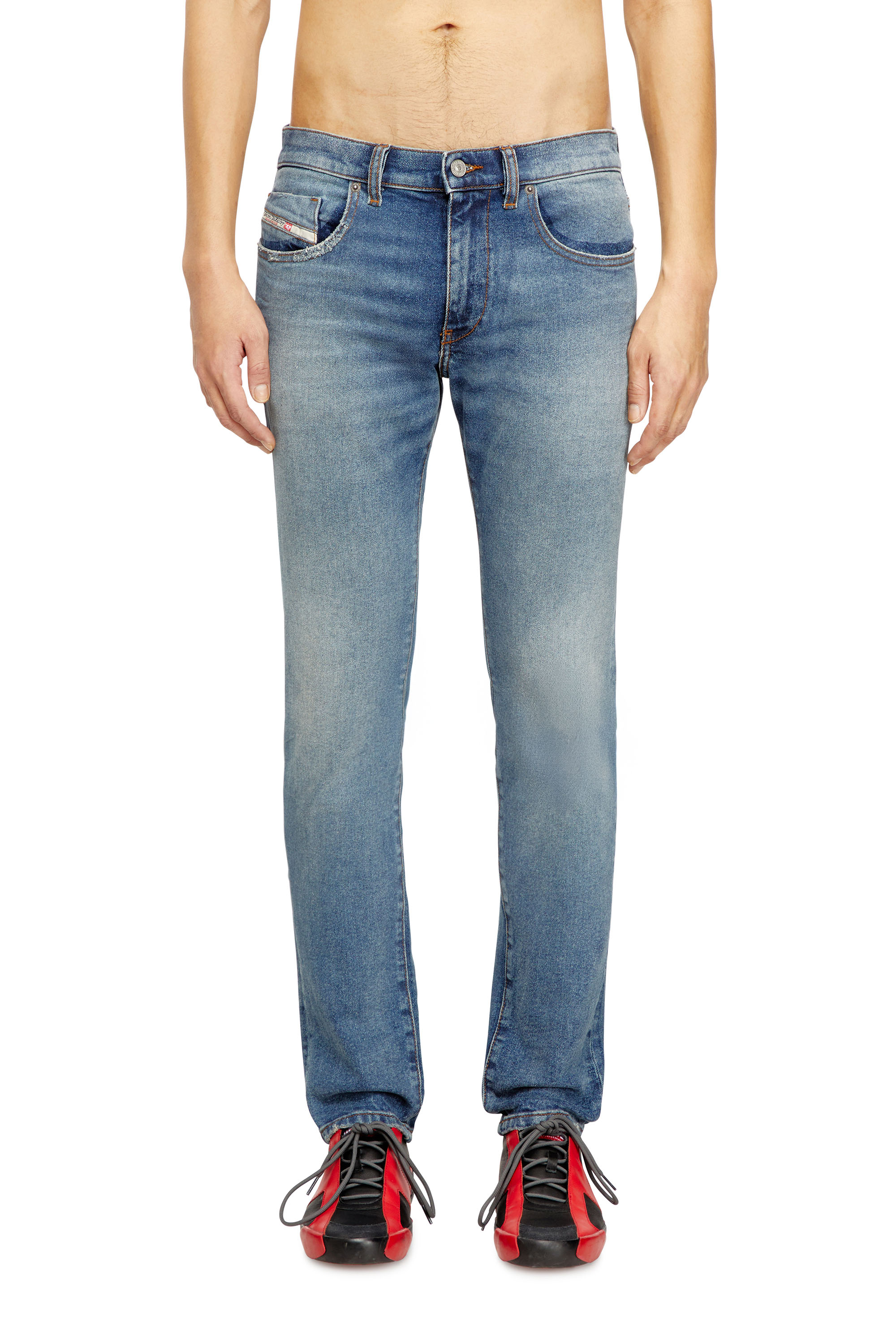 Diesel - Man's Slim Jeans 2019 D-Strukt 0DBEF, Medium blue - 2