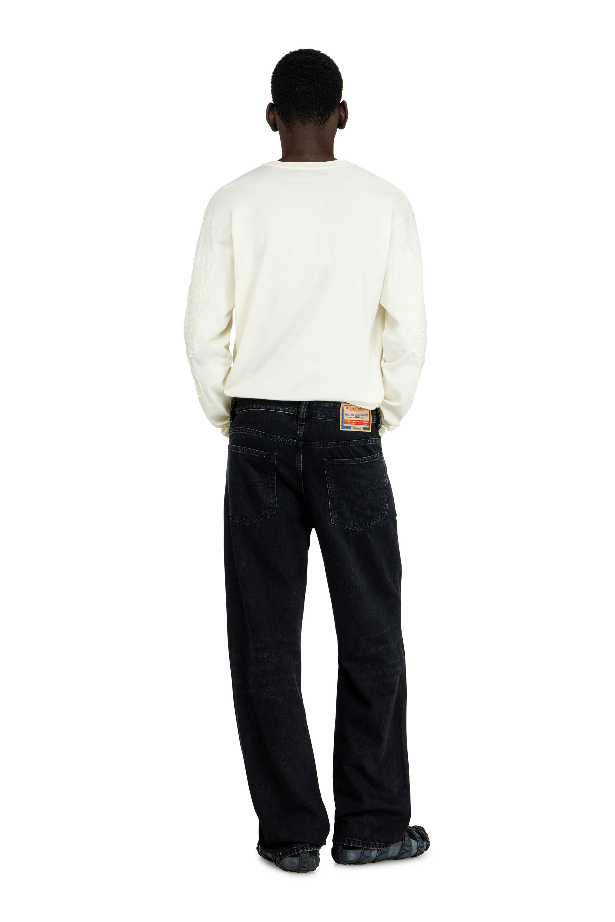 Diesel - Man's Relaxed Jeans 2001 D-Macro 09P09, Black/Dark grey - 4