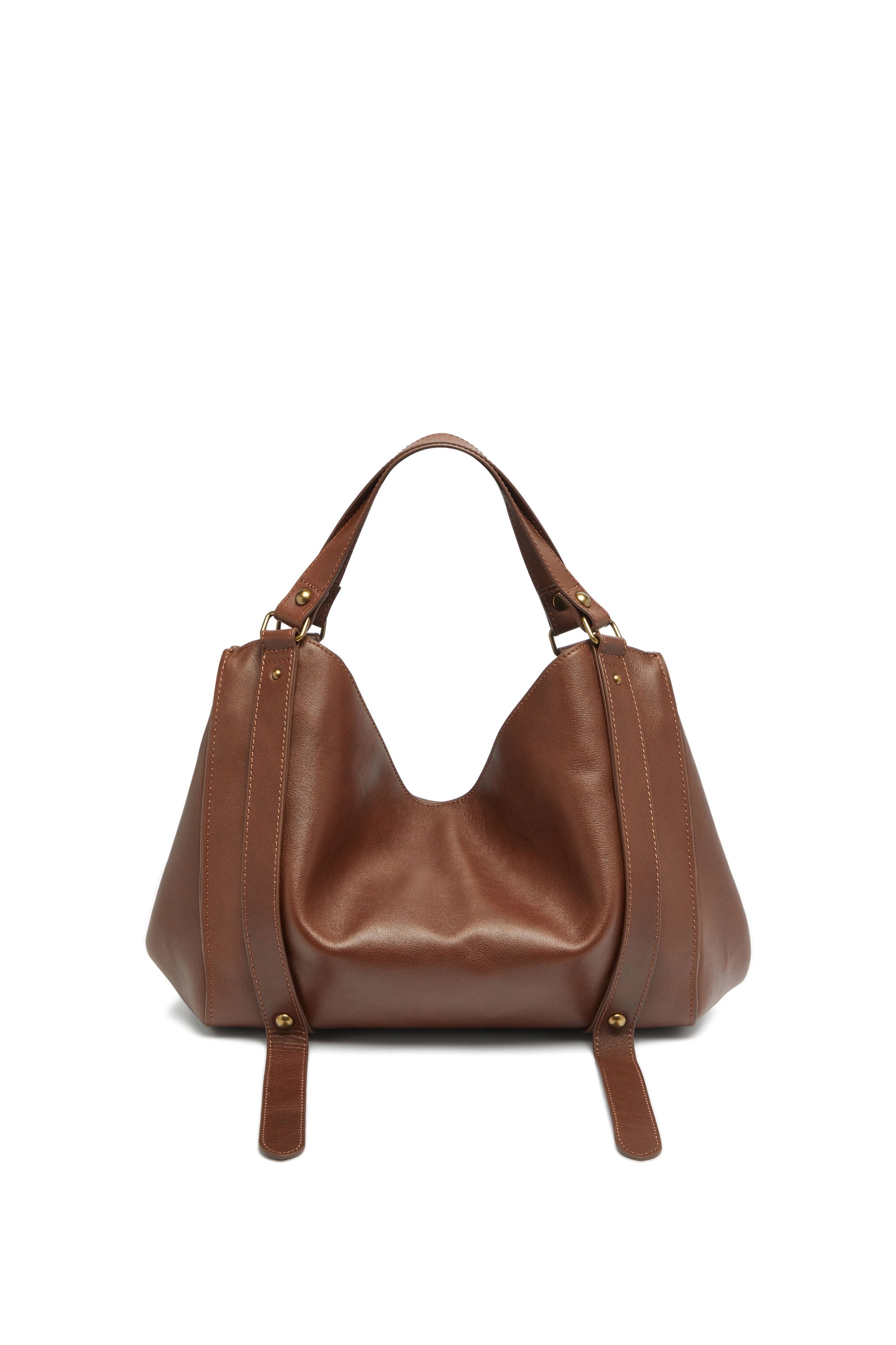 Diesel - D-ONE TOPHANDLE M, Unisex's D-One-Medium top-handle bag in treated leather in Brown - 3