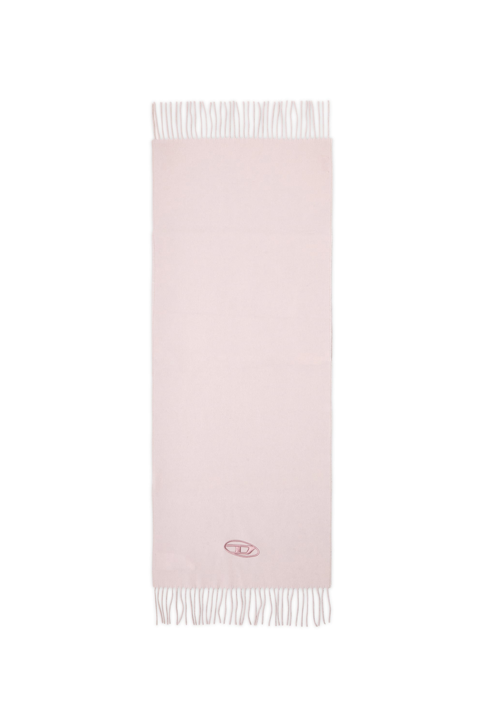 Diesel - S-IMON-D-LONG, Man's Wool-blend scarf with fringed edges in Pink - 2