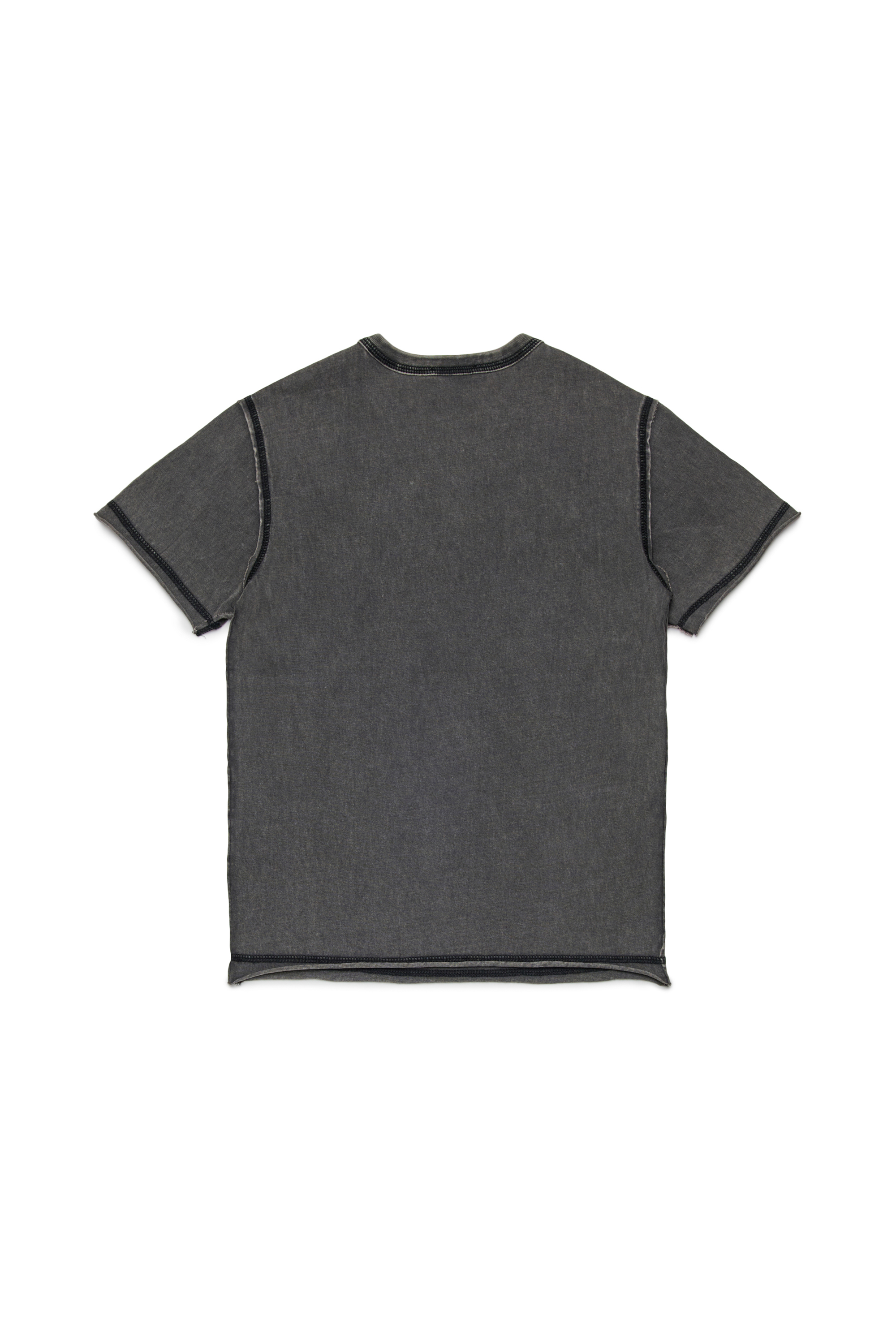 Diesel - TRAWJUST, Man's Cotton T-shirt with embossed logo in Black - 2