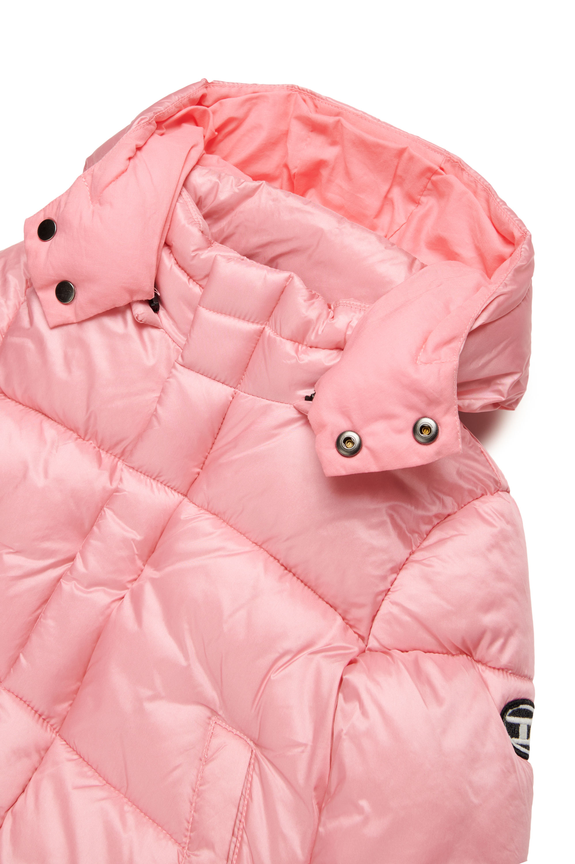 Diesel - JWROLFYSB, Unisex Puffer jacket with Oval D patch in Pink - Image 3