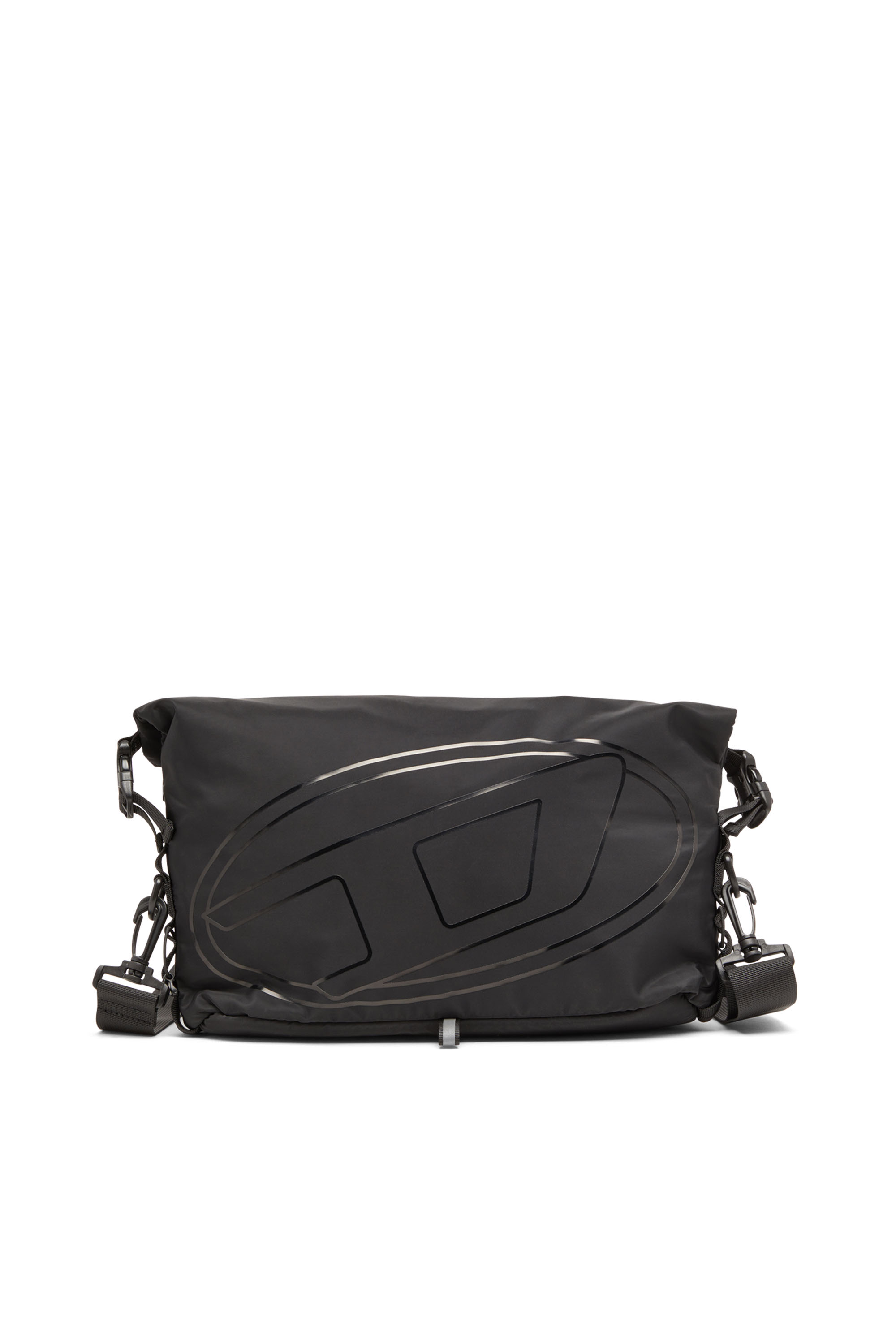 Diesel - DRAPE CROSSBODY, Man's Drape-Nylon crossbody bag with Oval D print in Black - 1