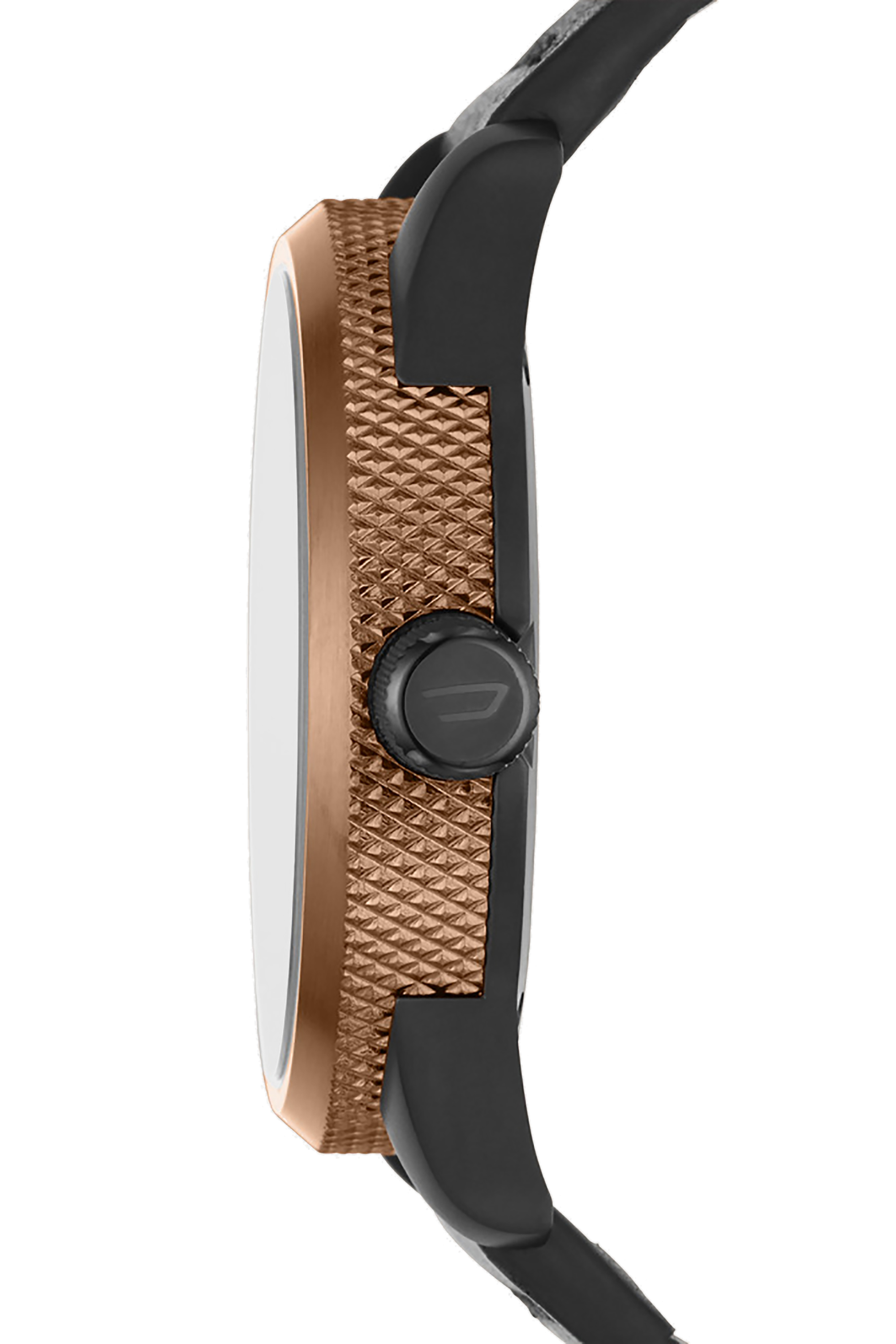 Diesel - DZ1841, Man's Black watch with copper topring, 46 mm in Bronze - 2