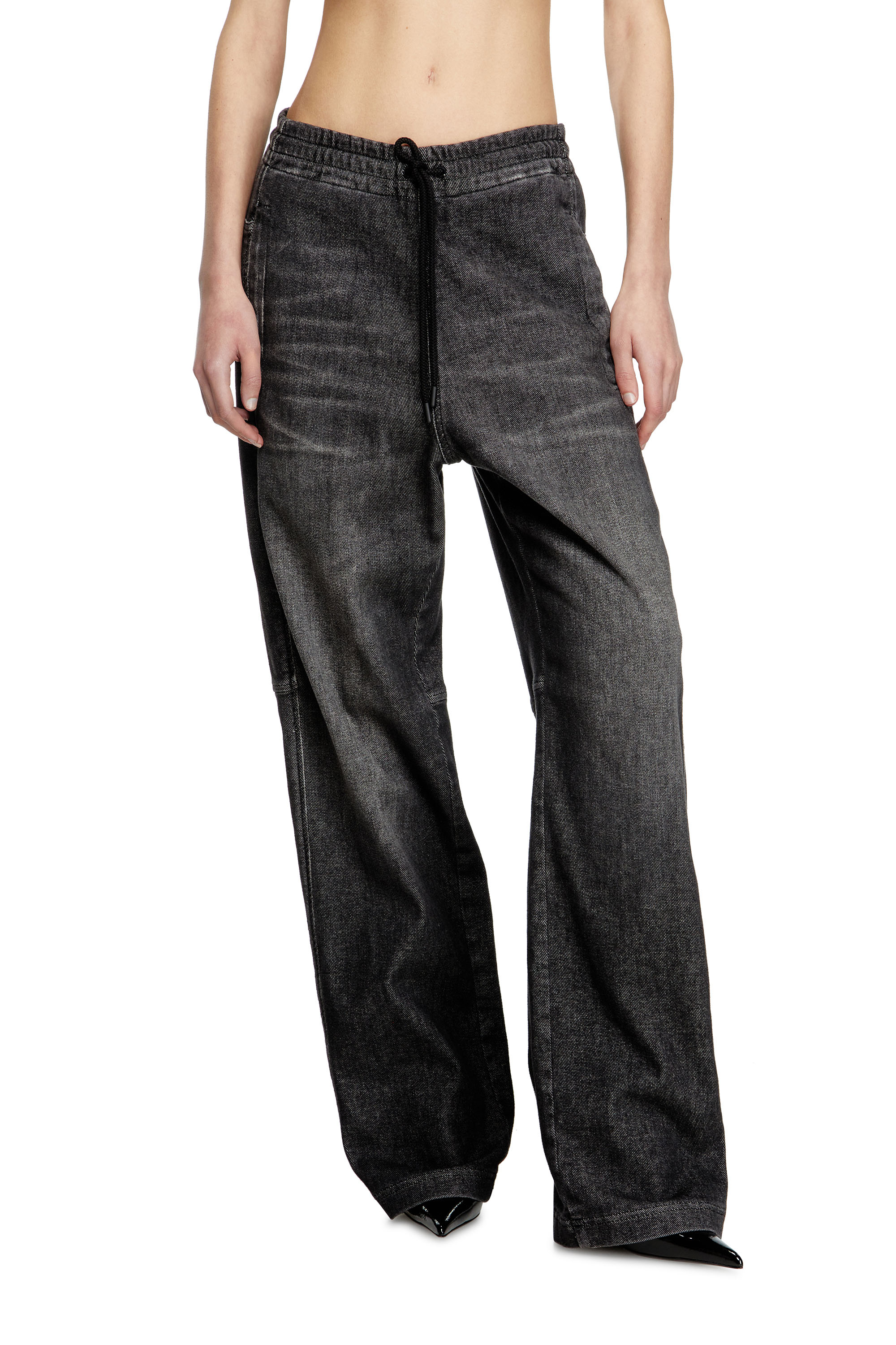 Relaxed D-Martyans Track Denim 09L77, Black/Dark grey Diesel - Unisex's Relaxed D-Martyans Track Denim 09L77, Black/Dark grey - 6