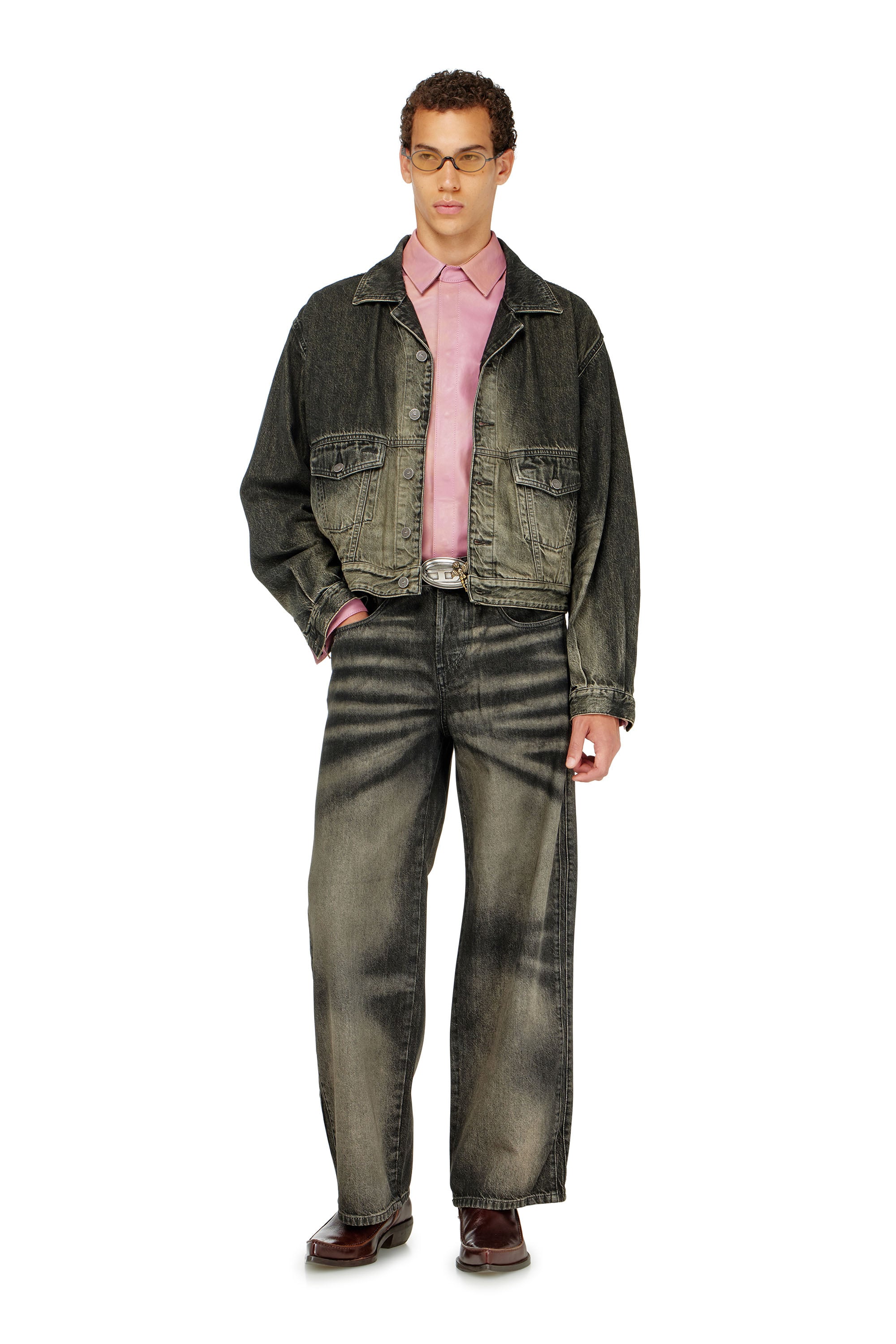 Diesel - Unisex's Relaxed Jeans 1982 D-Hakou 09R33, Black/Dark grey - 2