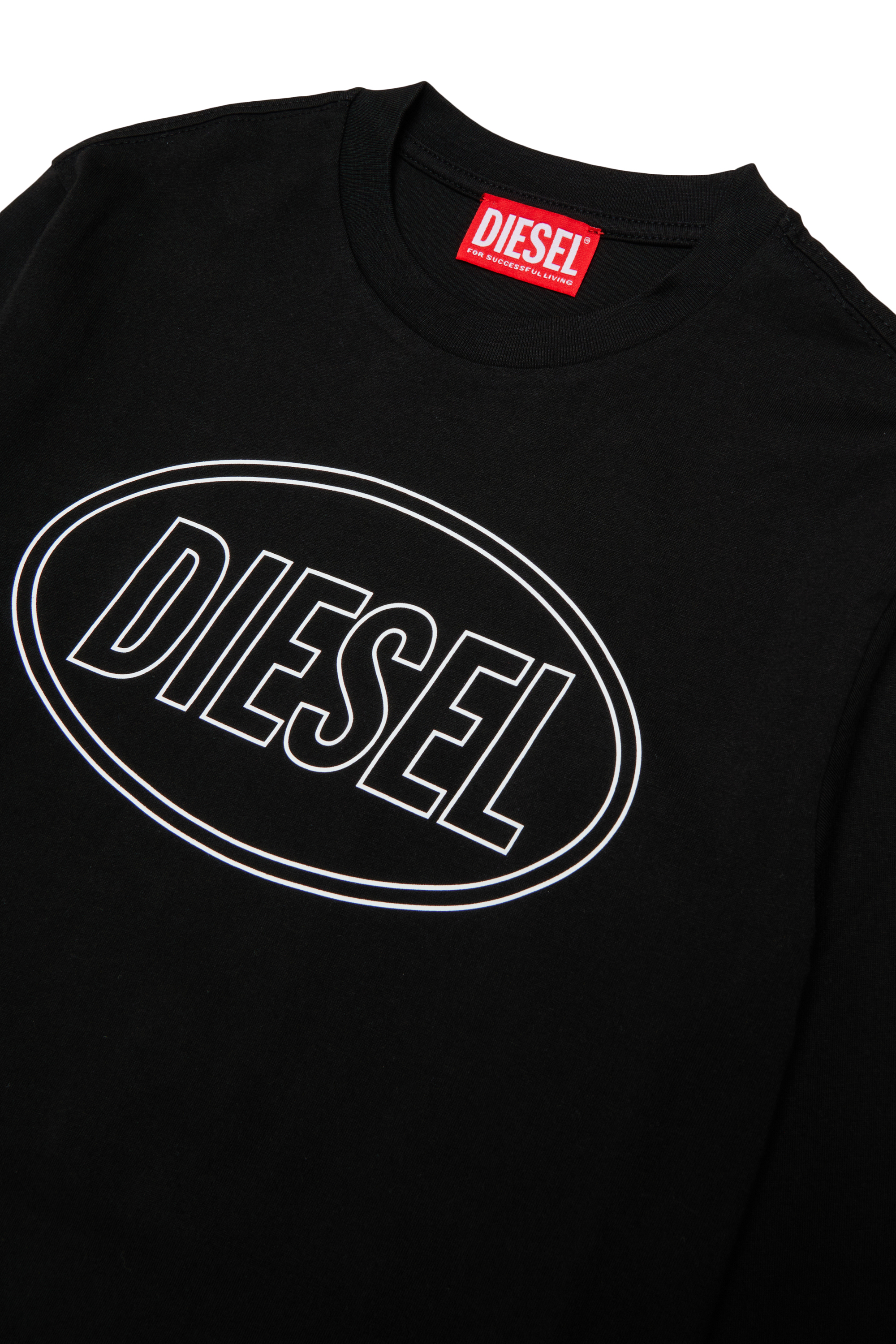 Diesel - TCIRCLELS OVER, Man's Long-sleeve T-shirt with Oval D logo in Black - 3