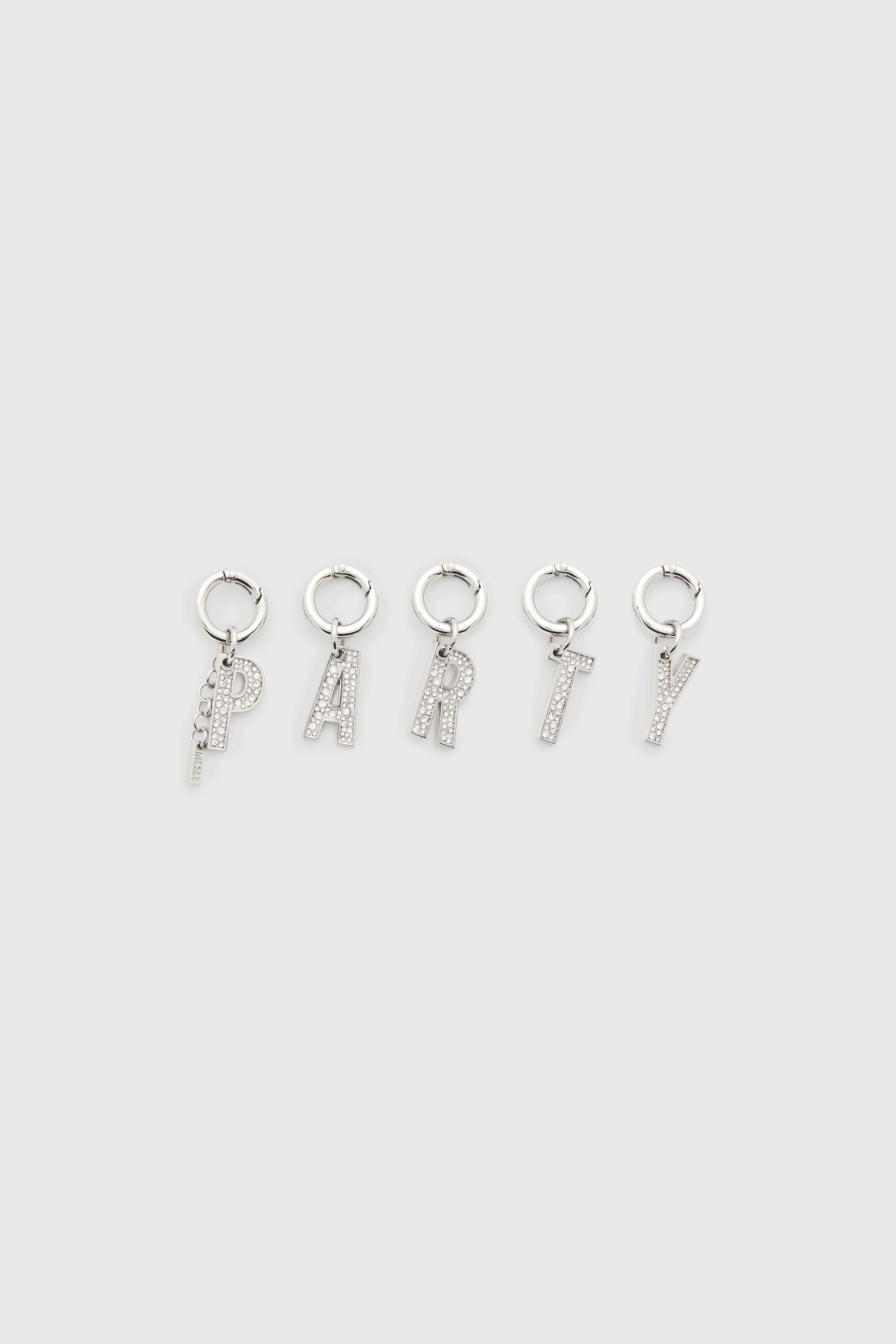 Diesel - CHARM-PARTY, Woman's Metal PARTY charms with rhinestones in Silver - 1