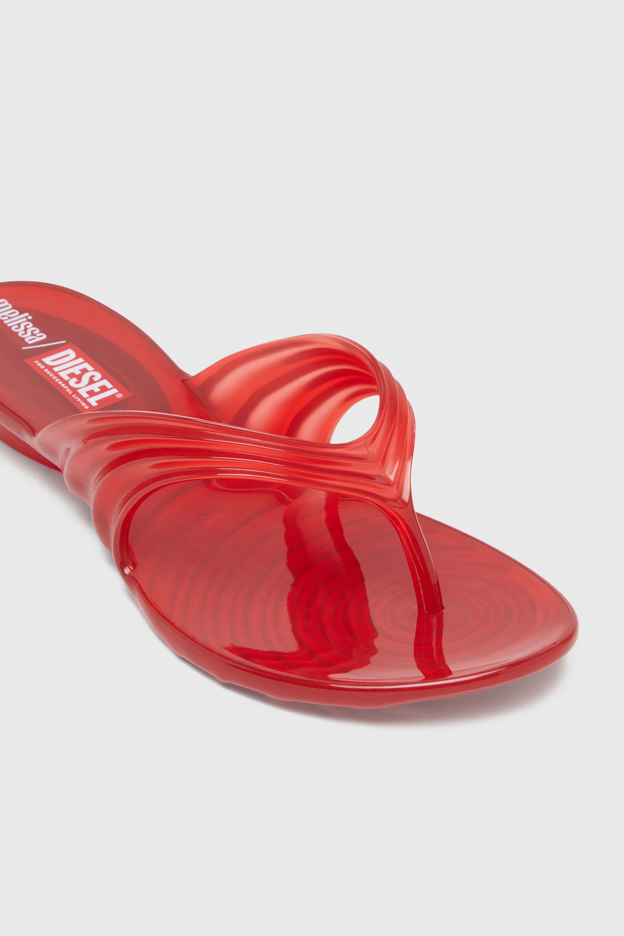 Diesel - MELISSA QUANTUM THONG, Woman's Sculptural flip-flops in Melflex&reg; in Red - 6