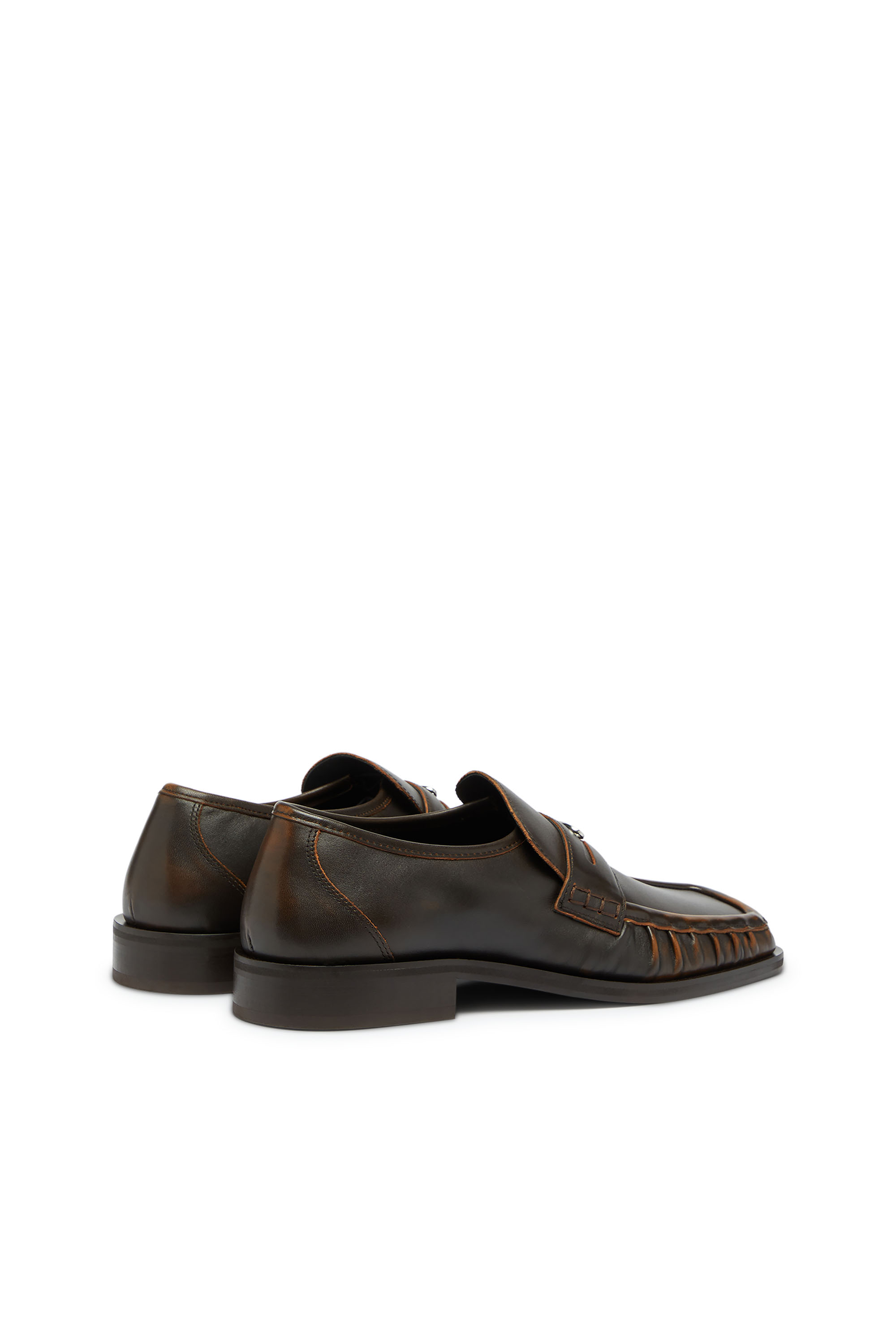 Diesel - D-AMBER LOAFER, Man's D-Amber - Penny loafers in leather in Brown - 3