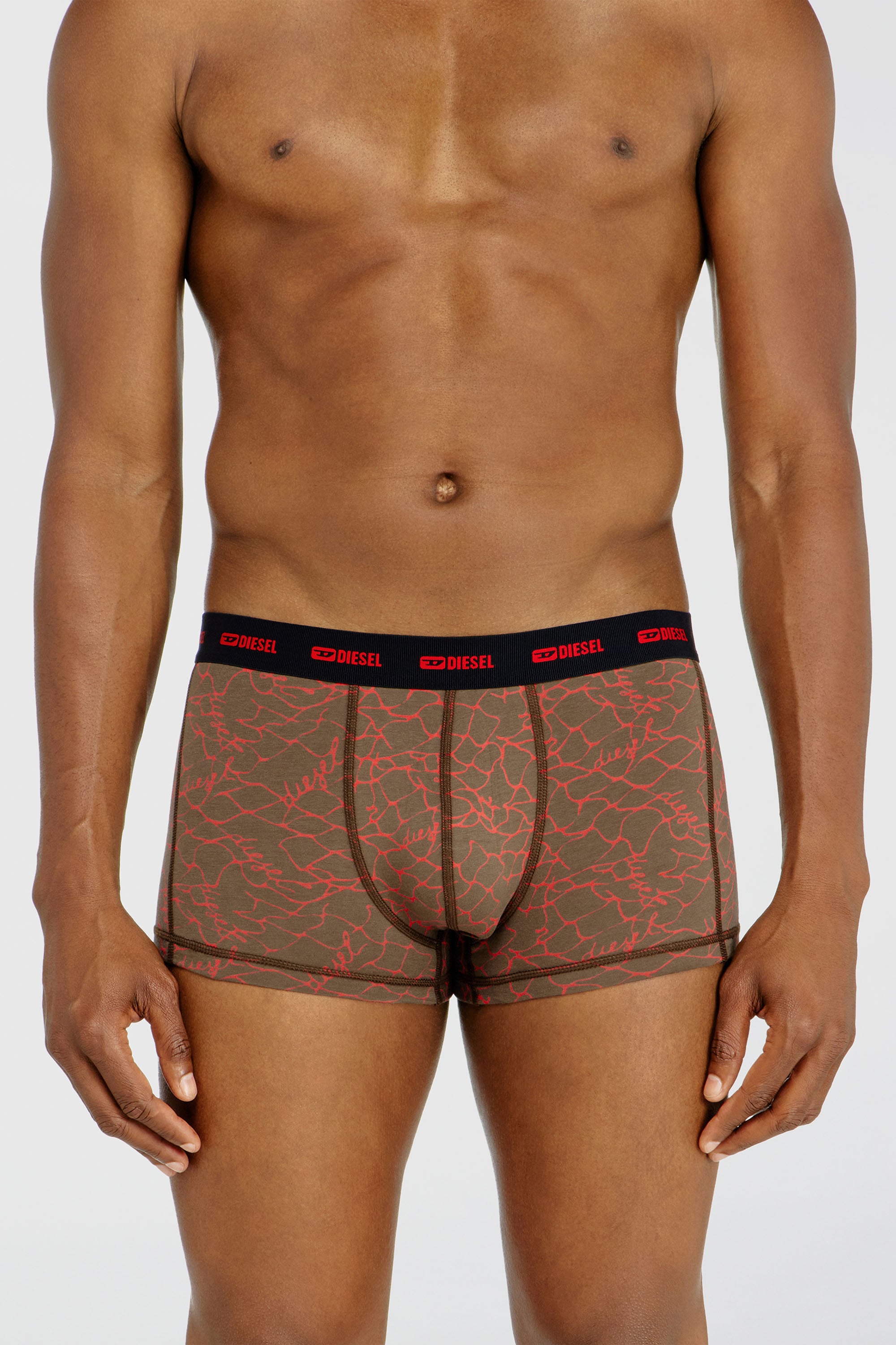 Diesel - DAMIEN-UTLT-3PACK, Man's Three-pack of trunks with graphic motif in Black/Brown - 2