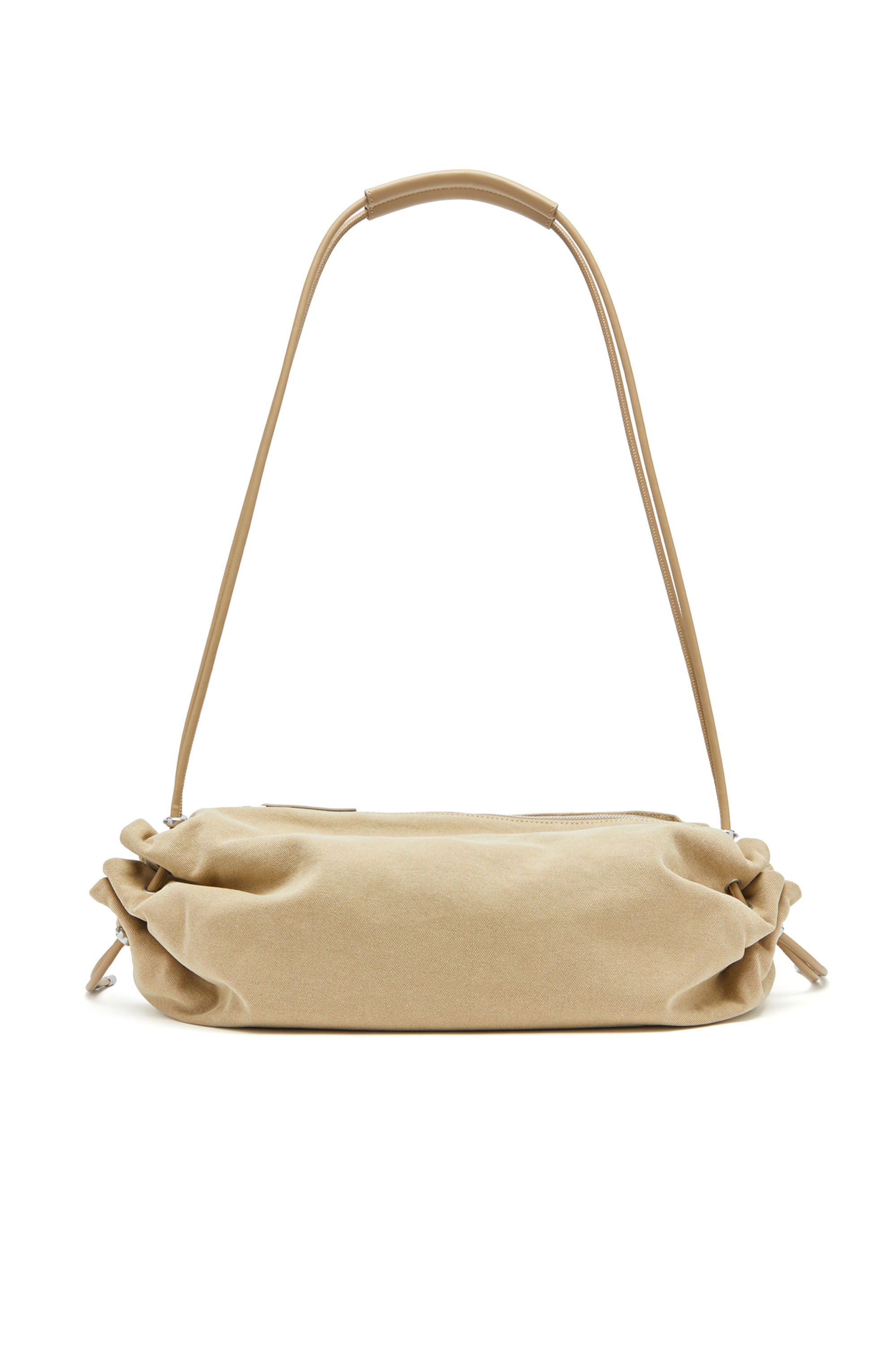SCRUNCH-D CROSSBODY L, Beige Diesel - SCRUNCH-D CROSSBODY L, Woman's Scrunch-D L-Scrunched duffle bag in treated canvas in Beige - 2