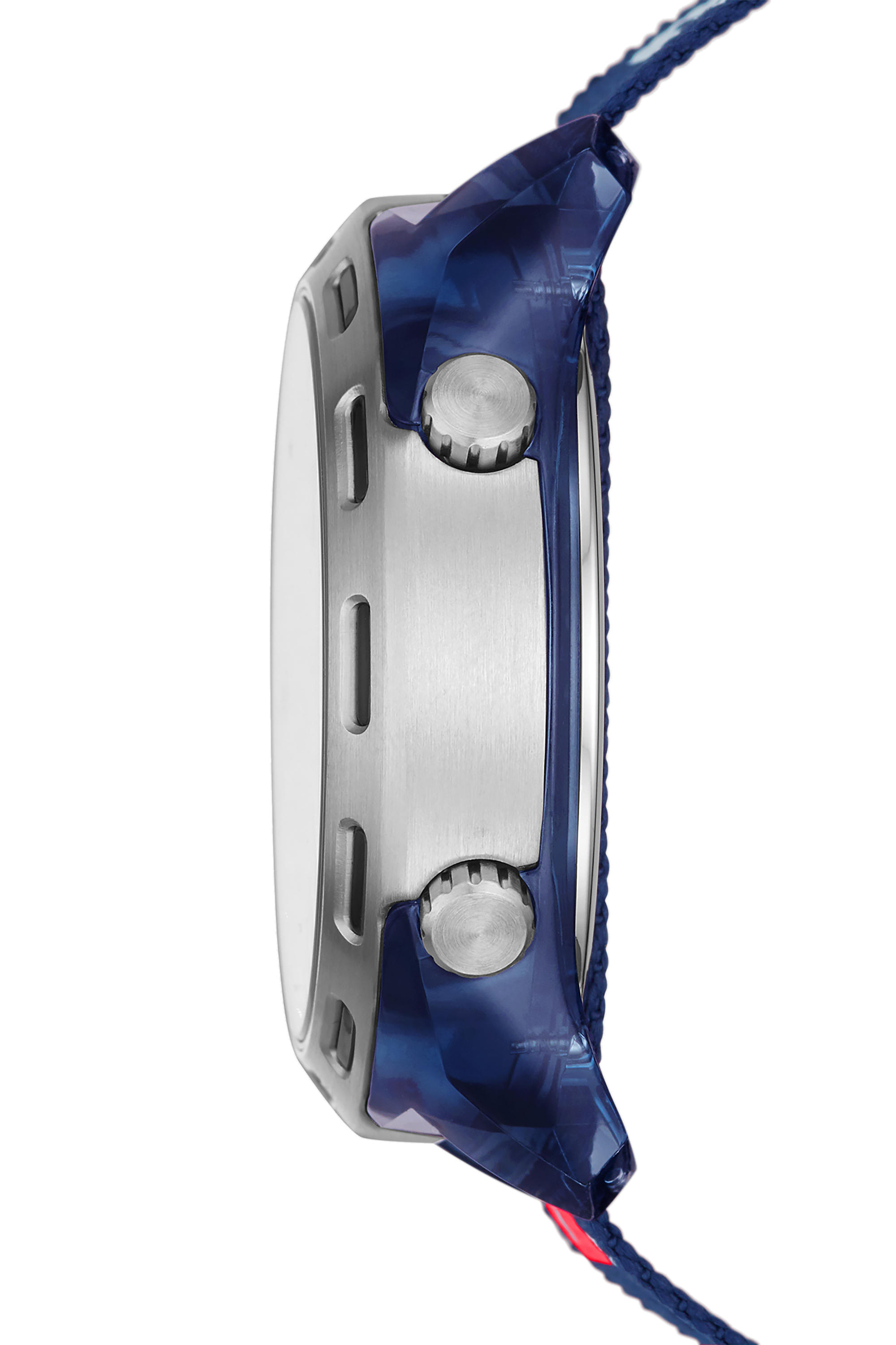 Diesel - DZ1915, Man's Crusher Digital Navy Nylon Watch in Blue - 3