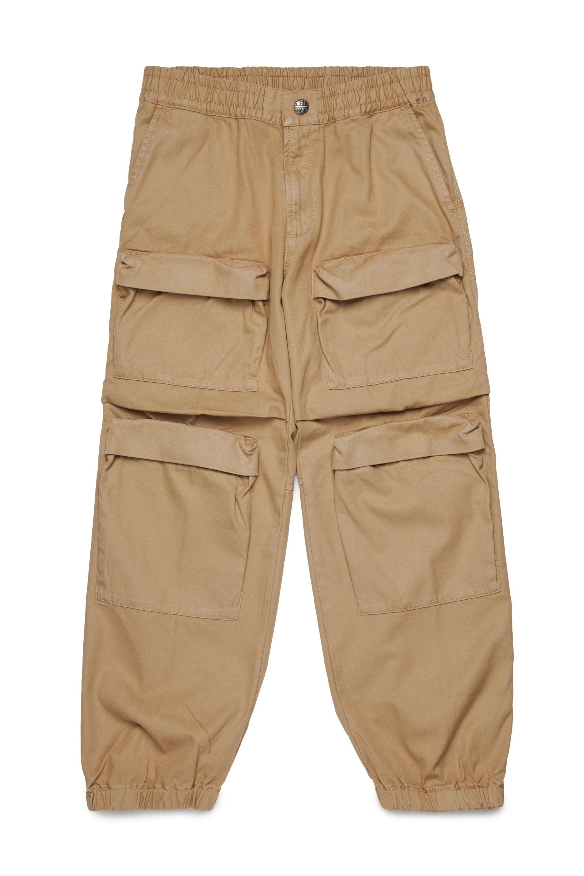 Diesel - PDANZEL, Unisex's Cotton cargo pants with multiple pockets in Light Brown - 1
