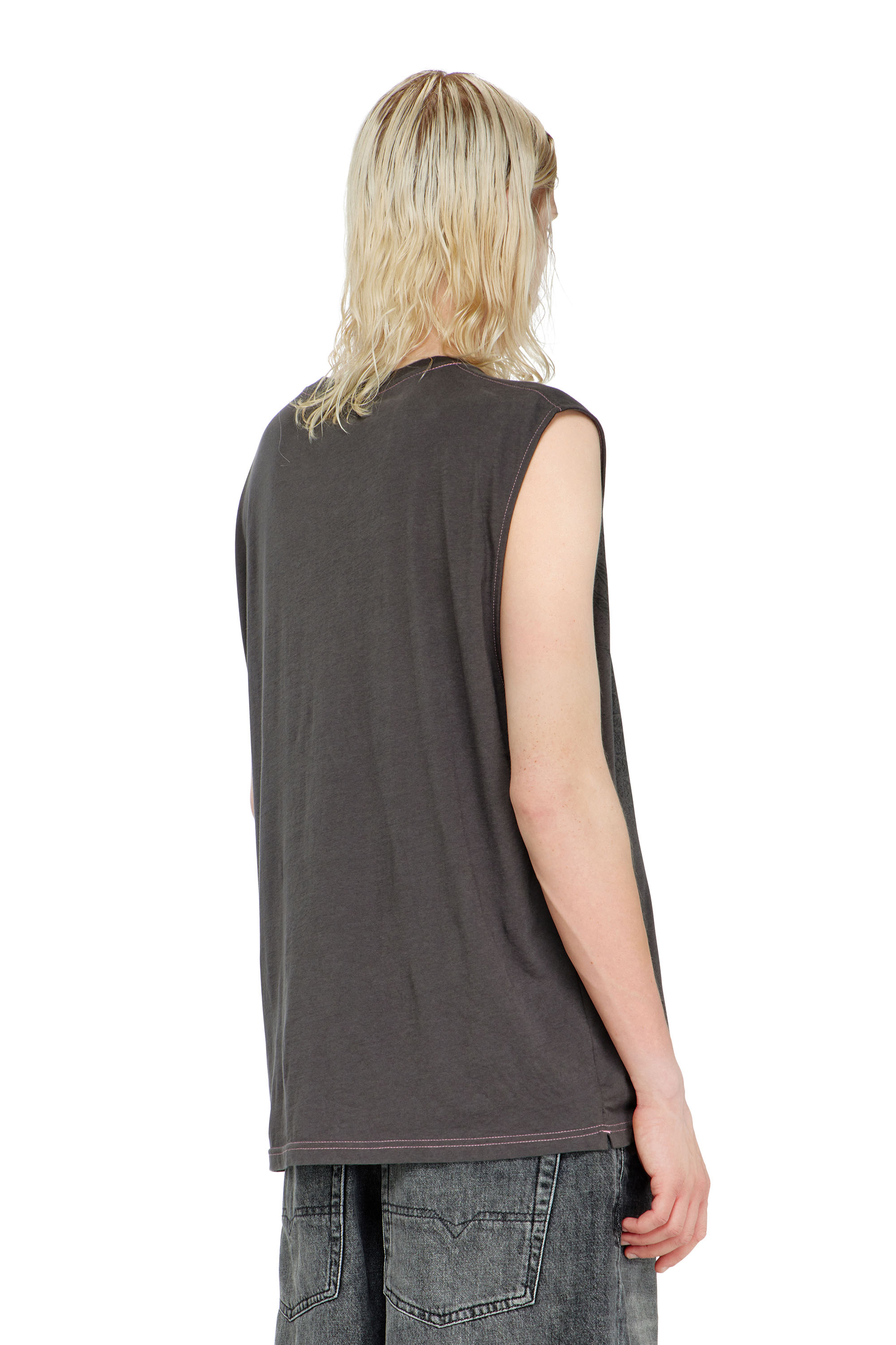 Diesel - T-BOXT-SL-NOTCH, Man's Sleeveless top in cotton with tonal graphic in null - 4