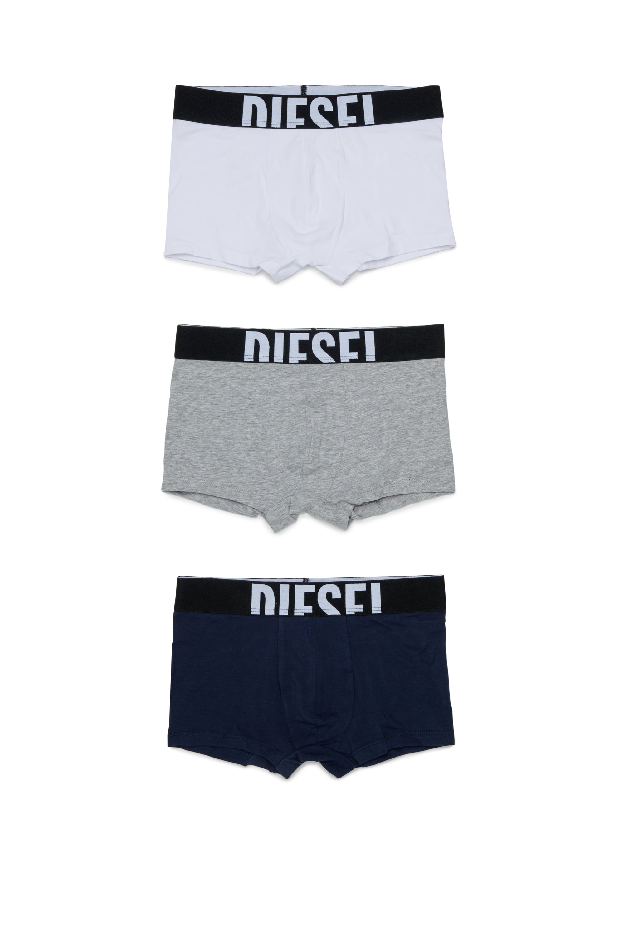 Diesel - UM-UMILLOTRIPACK-DD, Man's 3-pack boxer briefs in stretch cotton in Grey/Black - 1