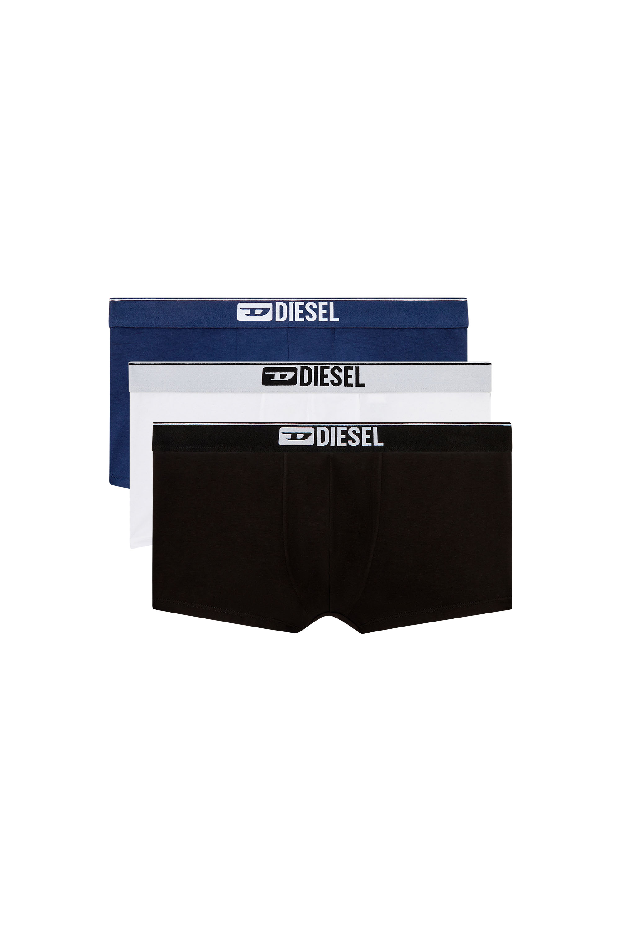 Diesel - UMBX-DAMIENTHREEPACK, Man's Three-pack of plain boxer in White/Blue - 2