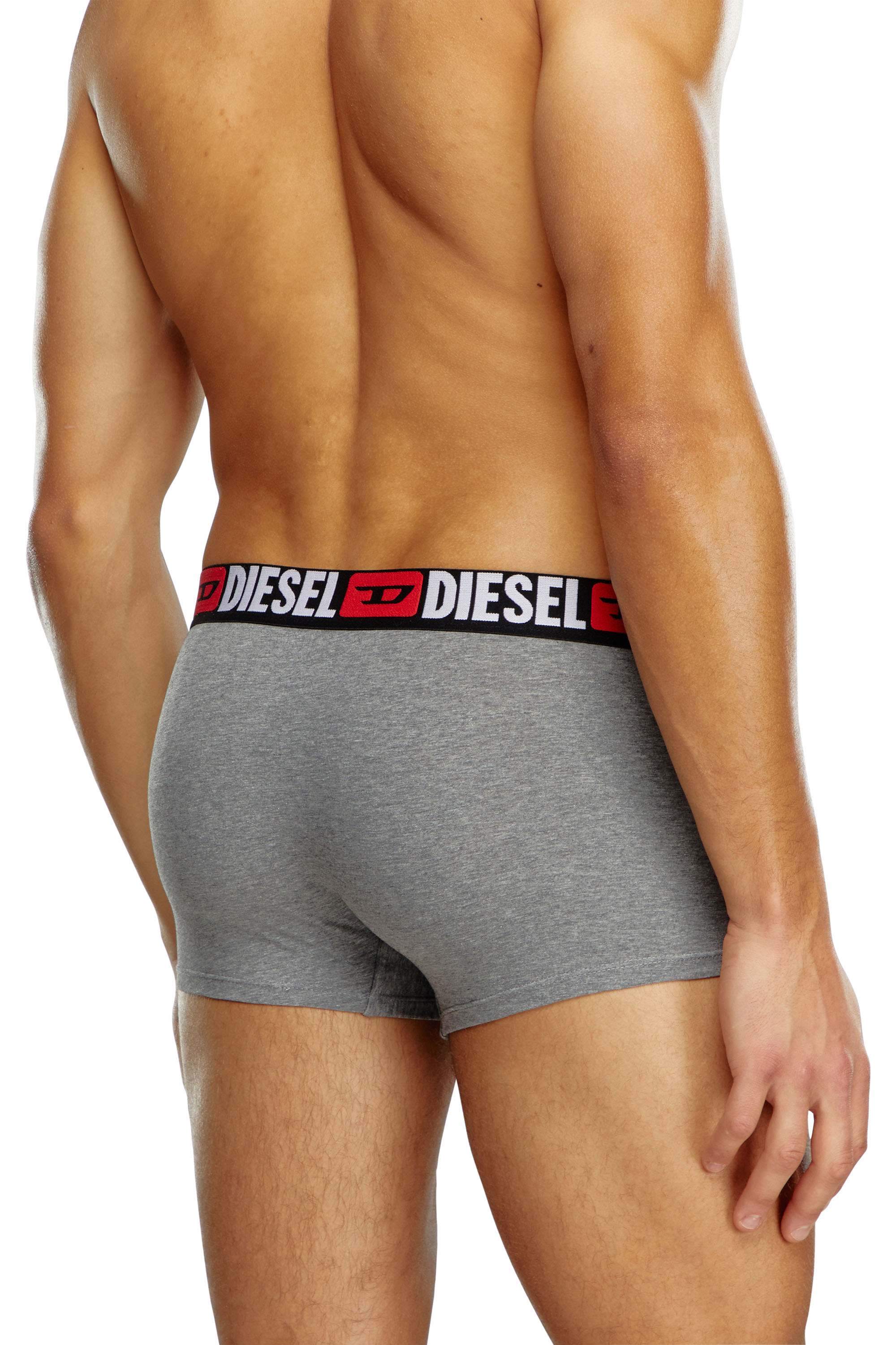 Diesel - UMBX-DAMIENTHREEPACK, Man's Three-pack of all-over logo waist boxers in White/Grey - 4