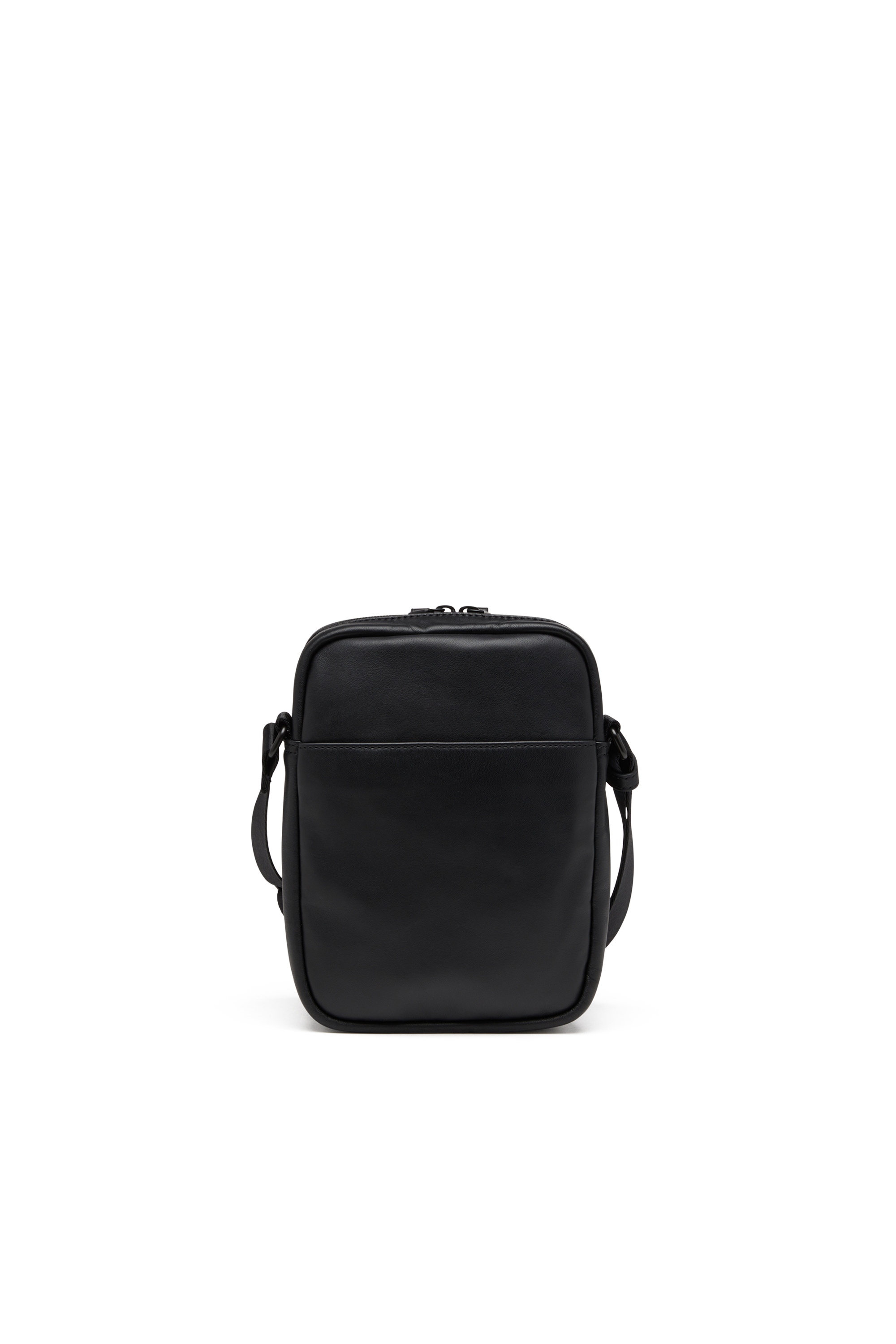 Diesel - RAVE CROSSBODY X, Unisex's Leather crossbody bag with tonal metal D in Black - 2