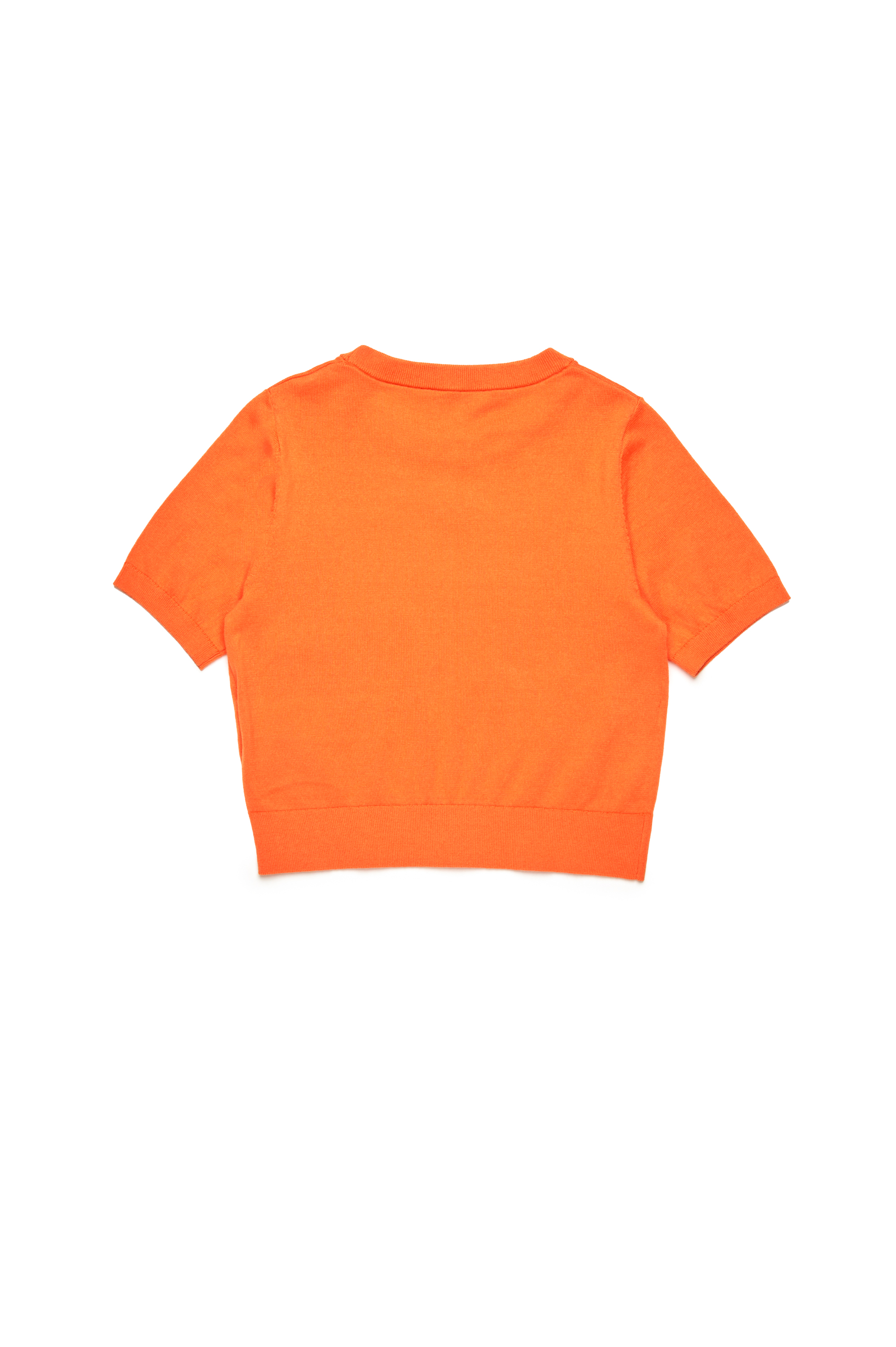 Diesel - KMARGA, Woman's Knitted T-shirt with cut-out Oval D logo in Orange - 2