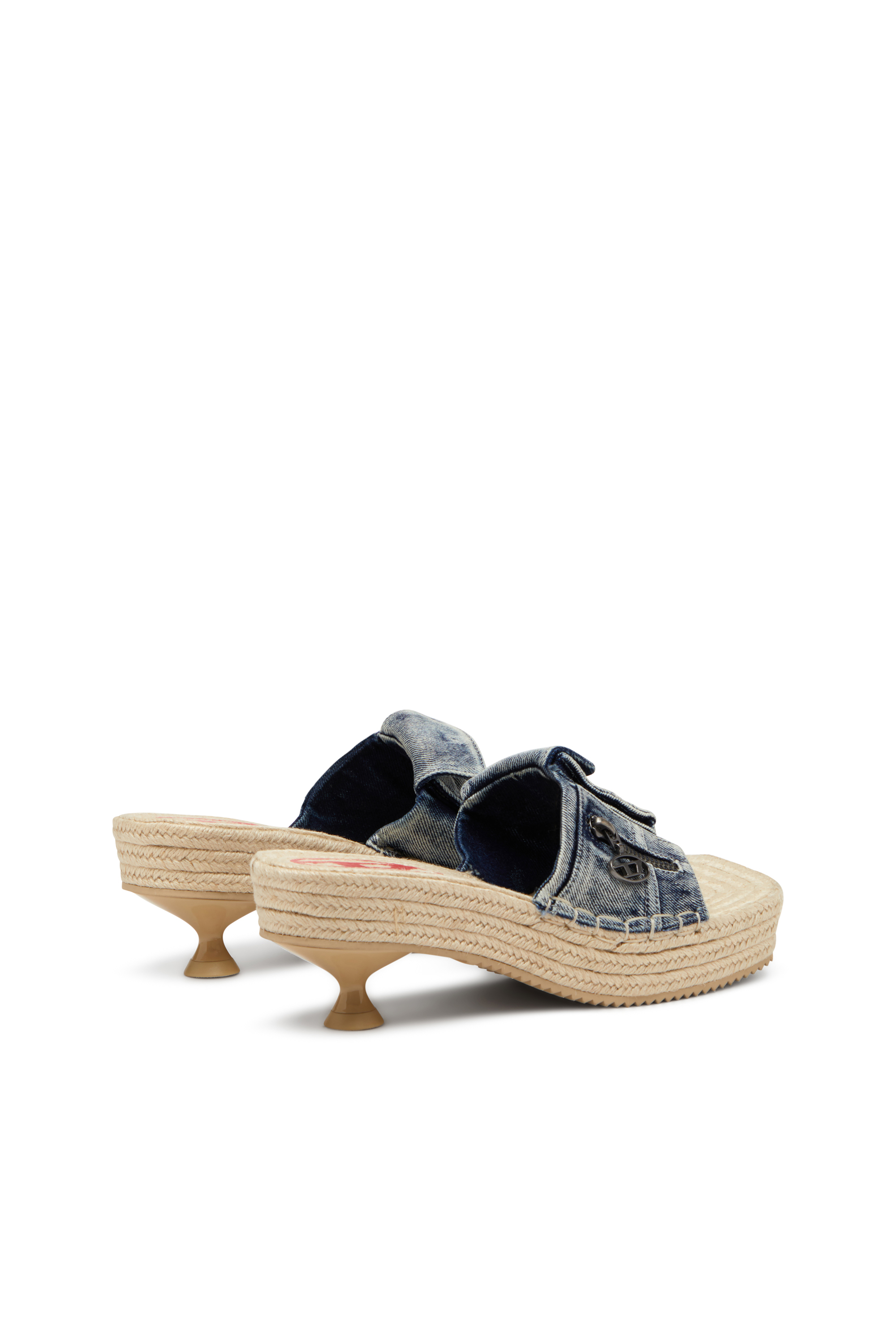 Diesel - D-IBIZA 40 PCK, Woman's Heeled platform espadrilles in denim in Blue - 3