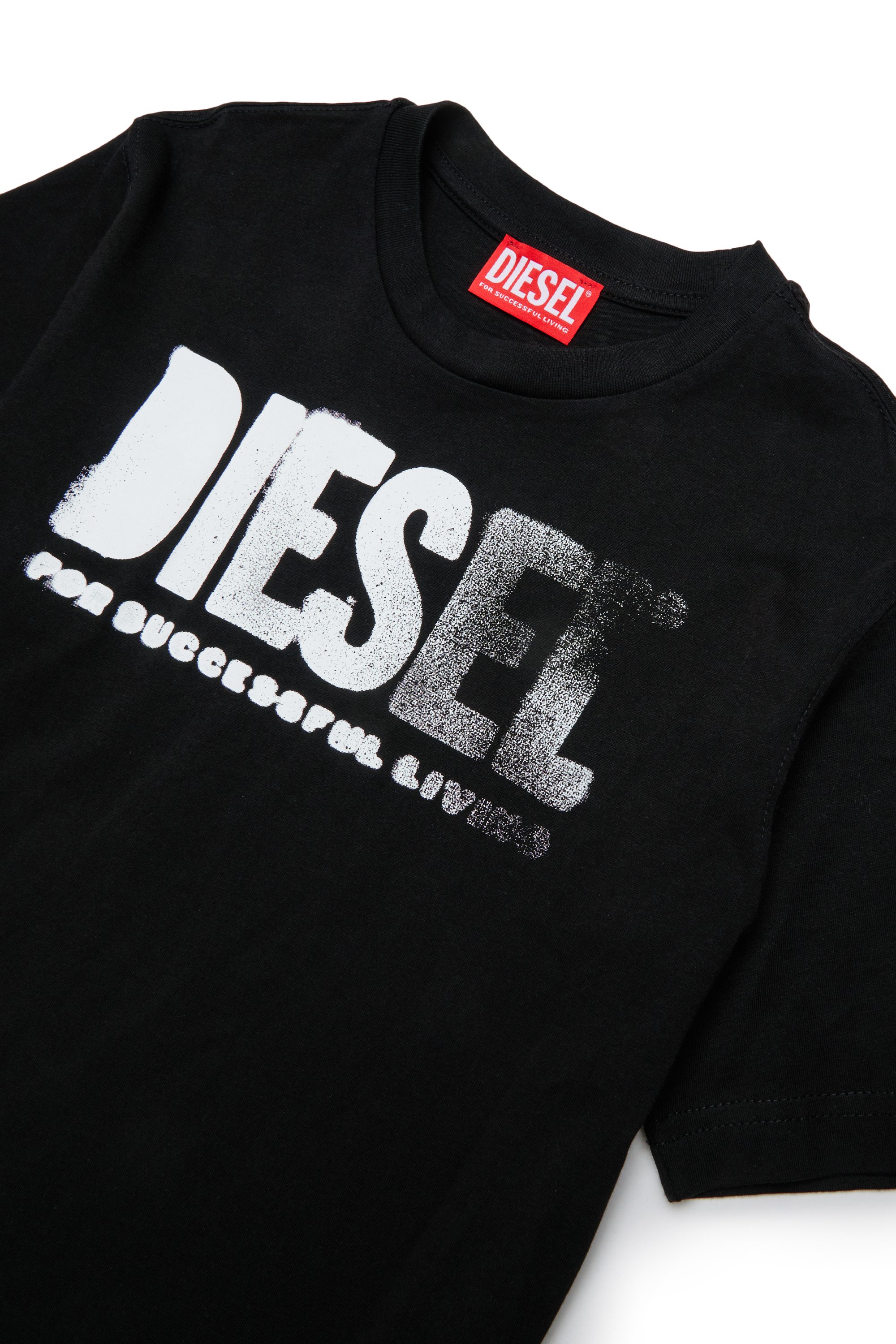 Diesel - THIDE OVER, Man's T-shirt with gradient print in Black - 3