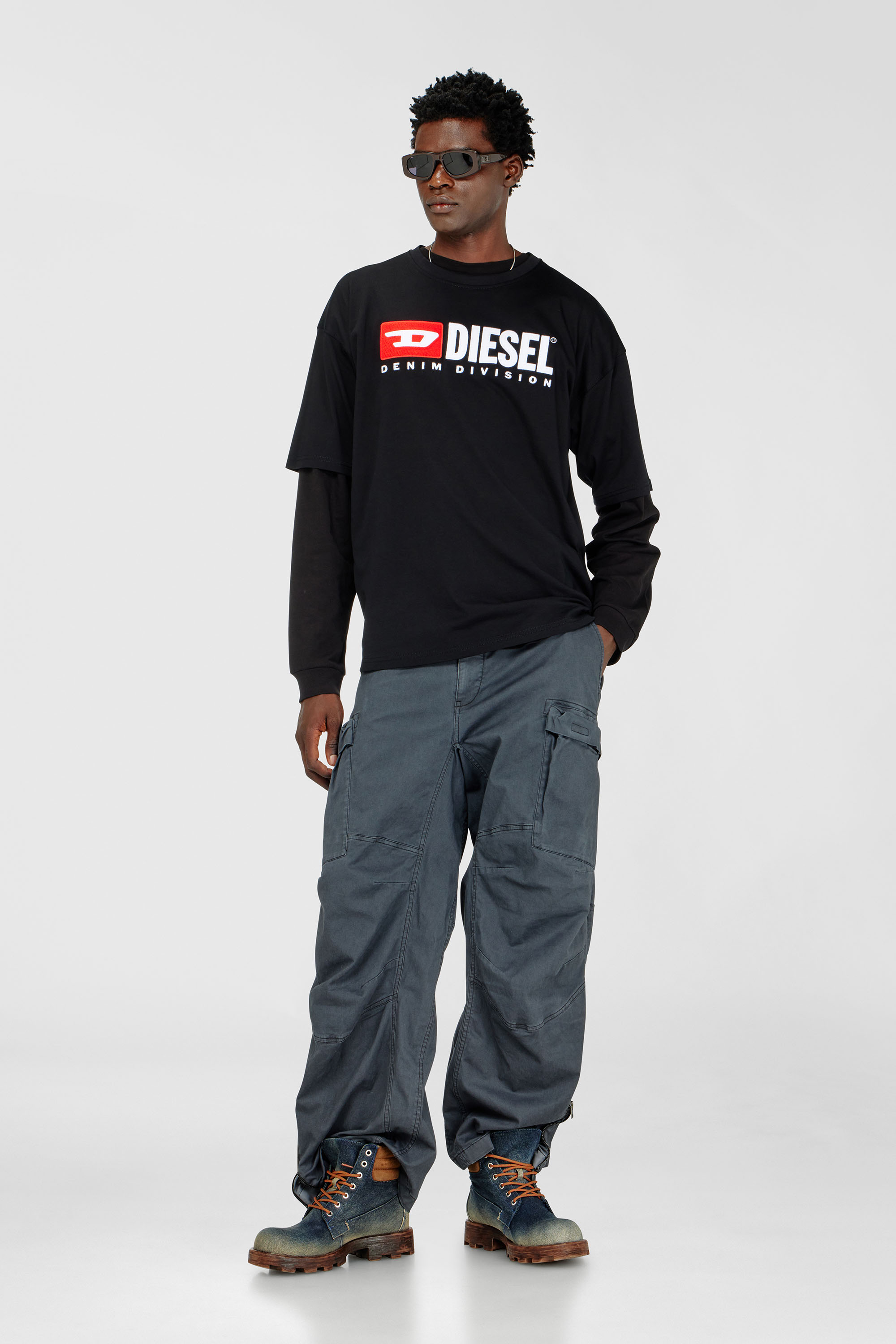 T-shirt with Diesel patch logo