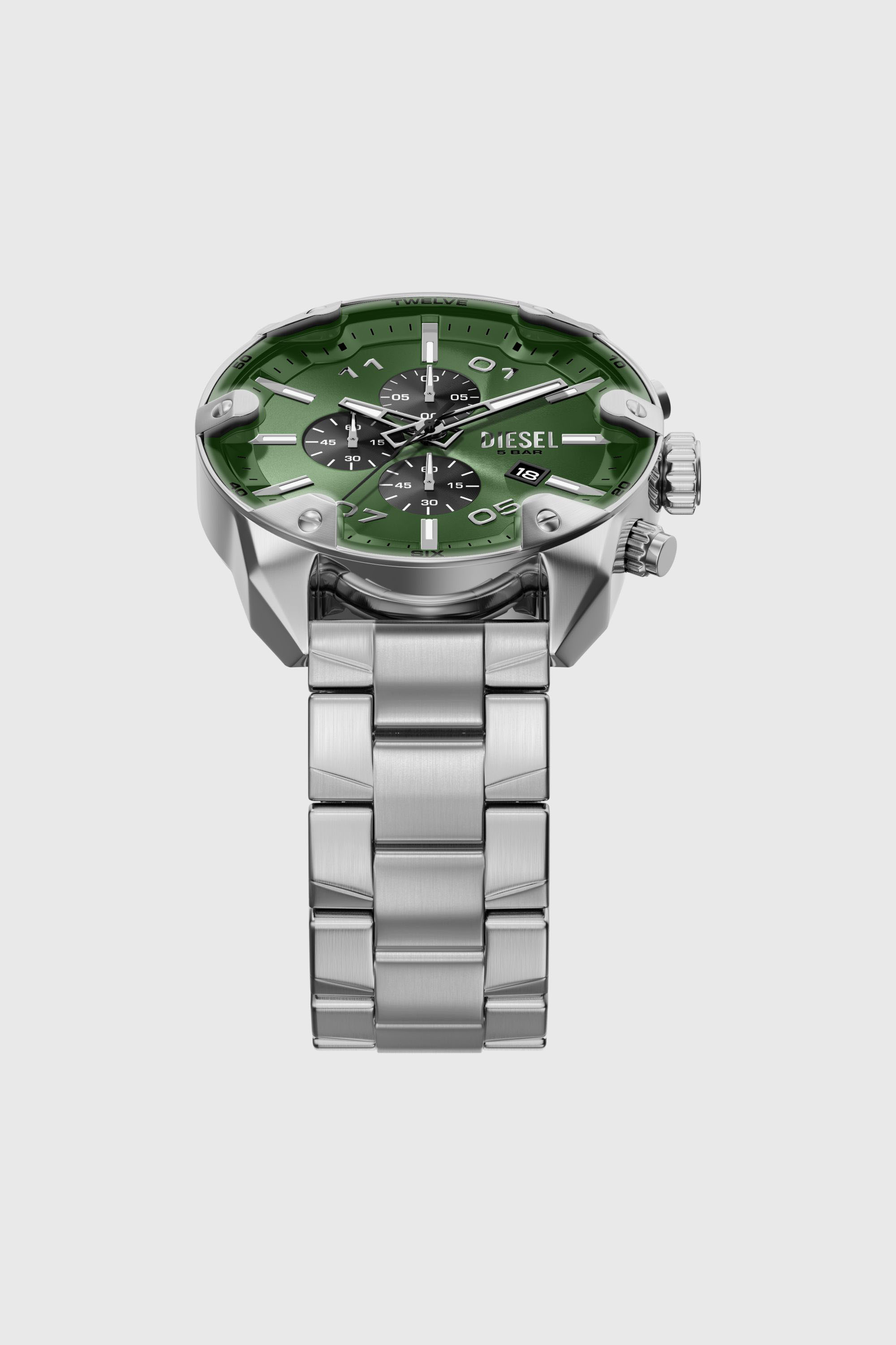 Diesel - DZ4712 WATCH, Man's Spiked stainless steel watch in Silver - 4