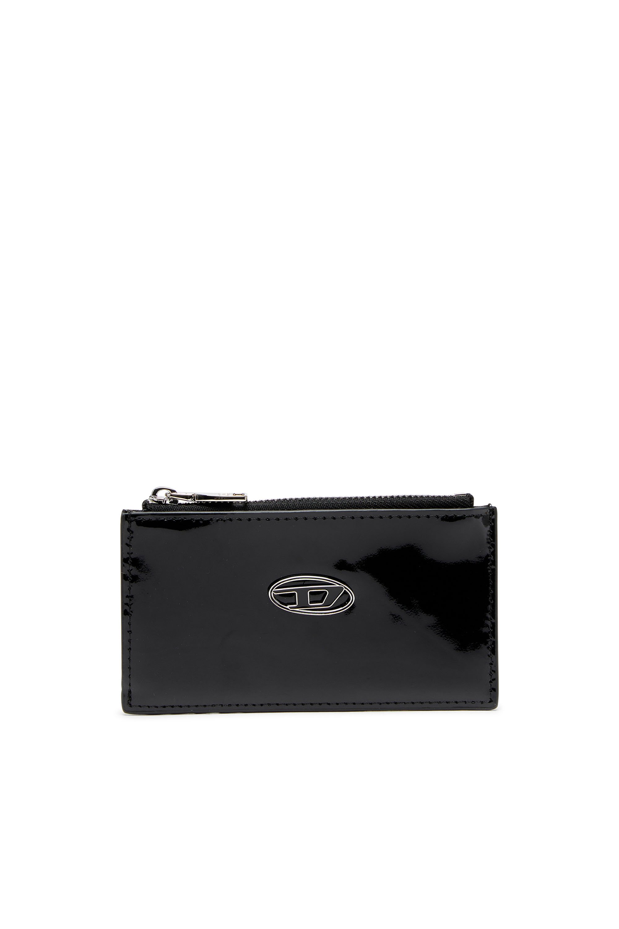 Diesel - PLAY CARD HOLDER III, Woman's Card holder in glossy leather in Black - 1