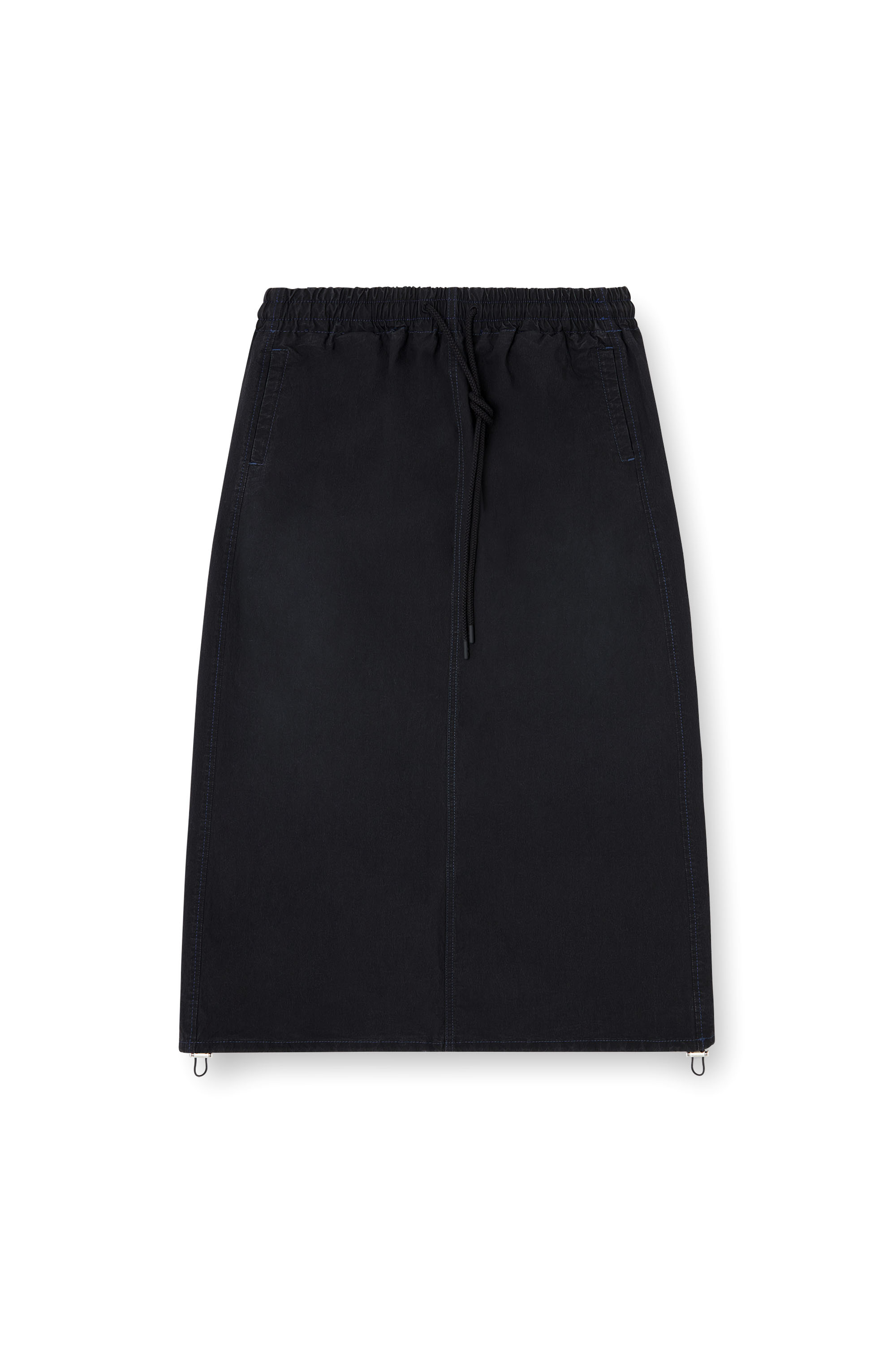 DE-OREN-C JOGG, Black Diesel - DE-OREN-C JOGG, Woman's Midi skirt in technical JoggJeans in Black - 2
