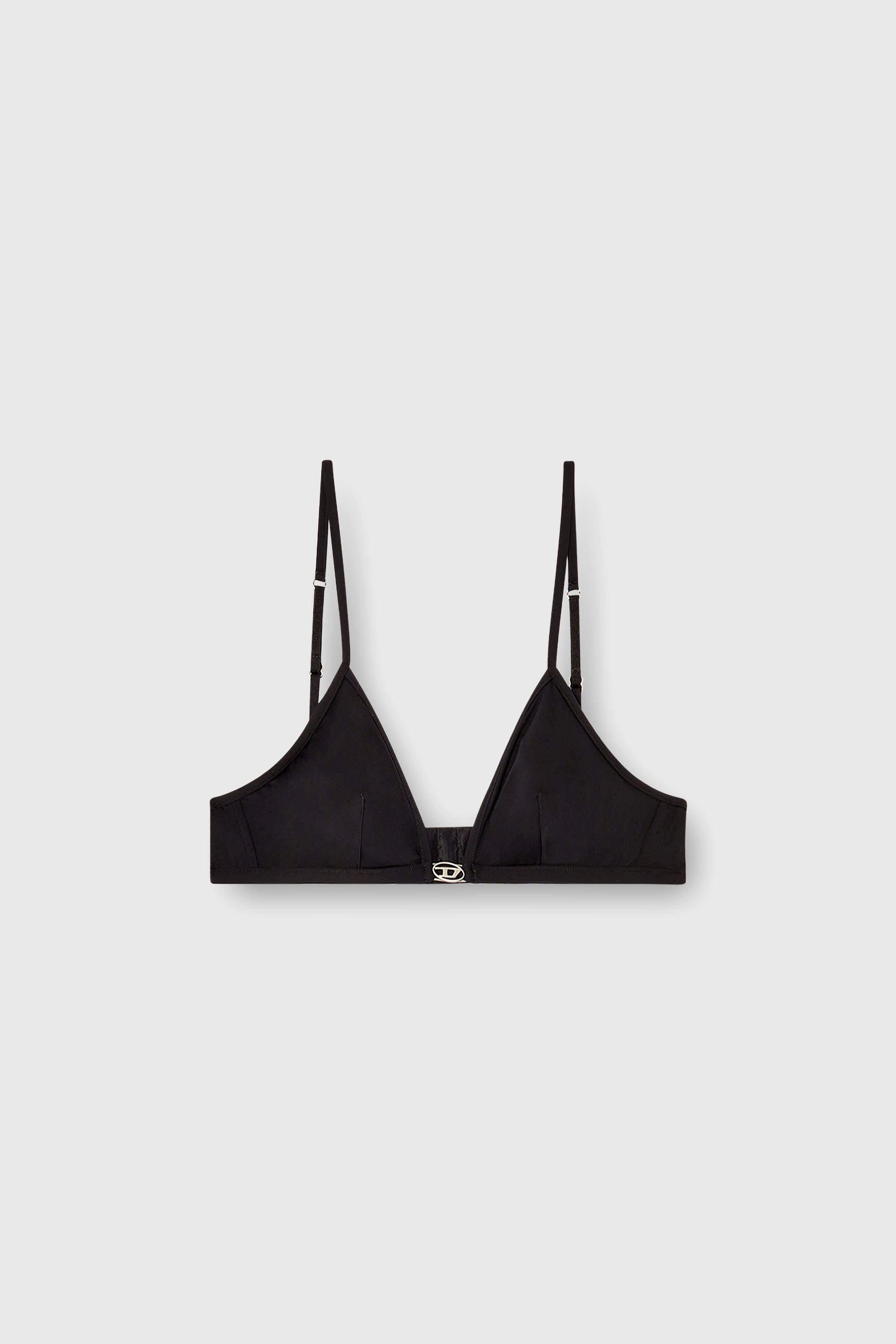 Diesel - LUNA-DNM, Woman's Microfibre triangle bra with Oval D detail in Black - 2