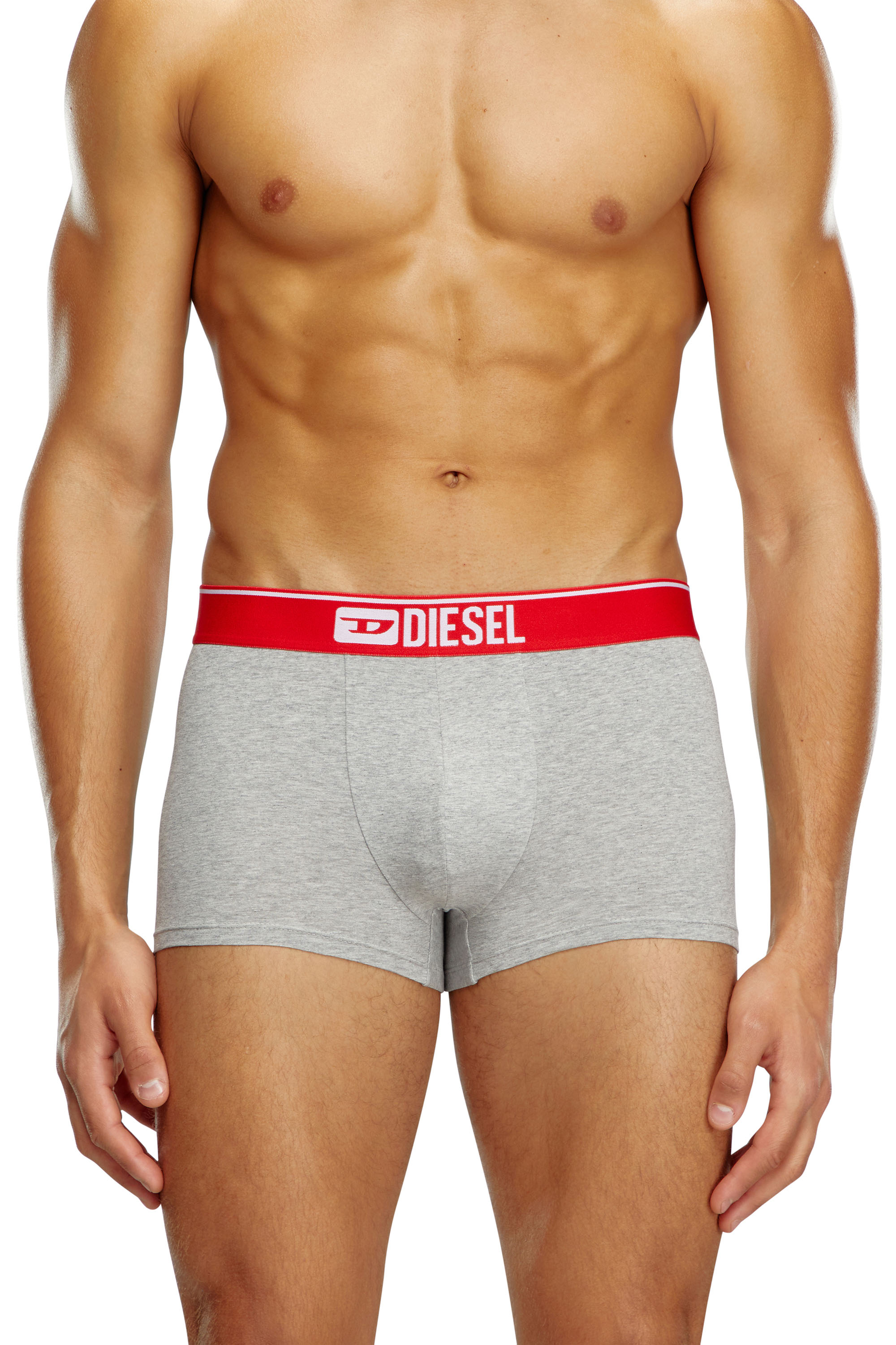 Diesel - UMBX-DAMIENTHREEPACK, Man's Three-pack of plain boxer in Red/Grey - 2