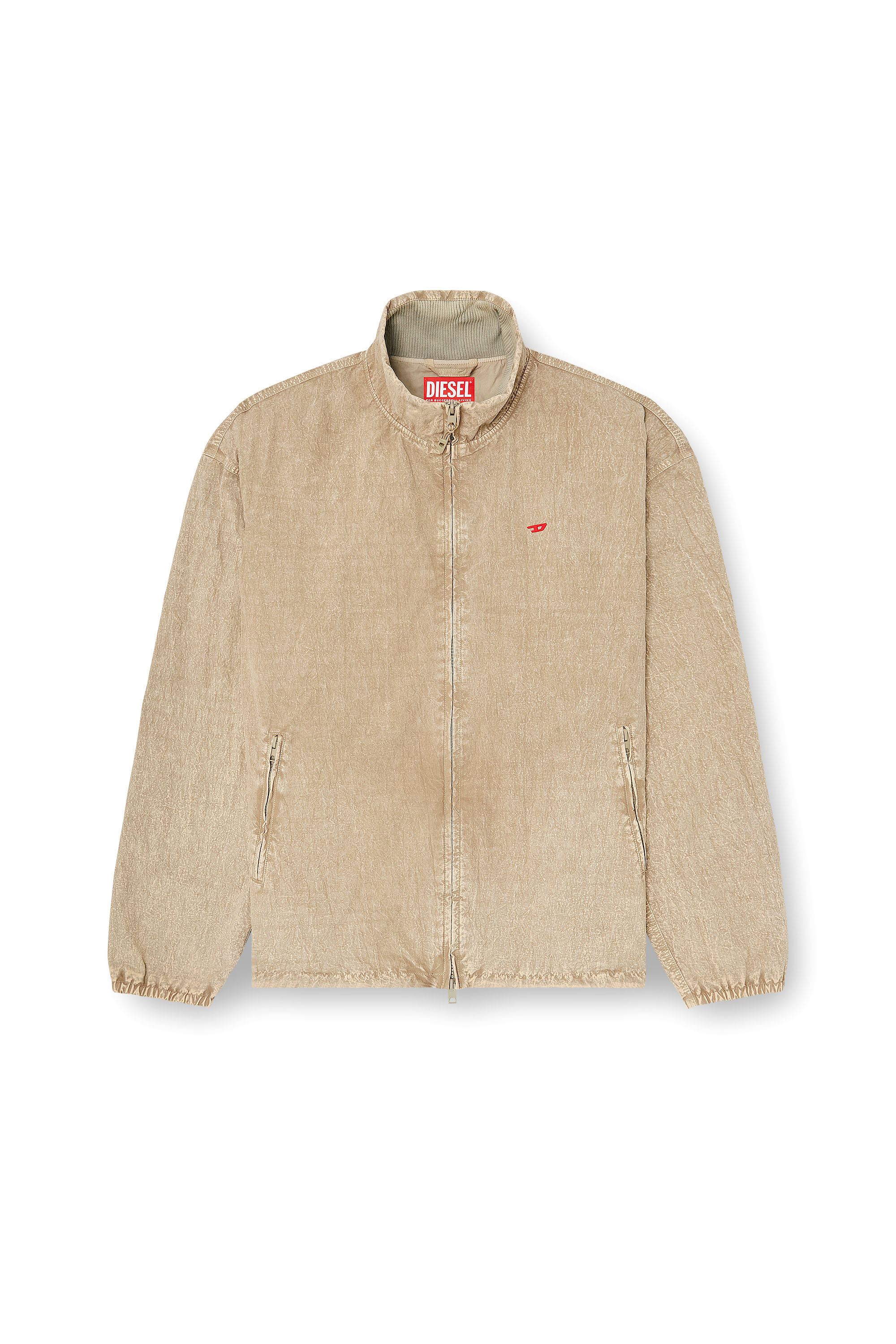 Diesel - J-CORSE-PLBH, Man's Treated taslan jacket with treated finish in Beige - 2