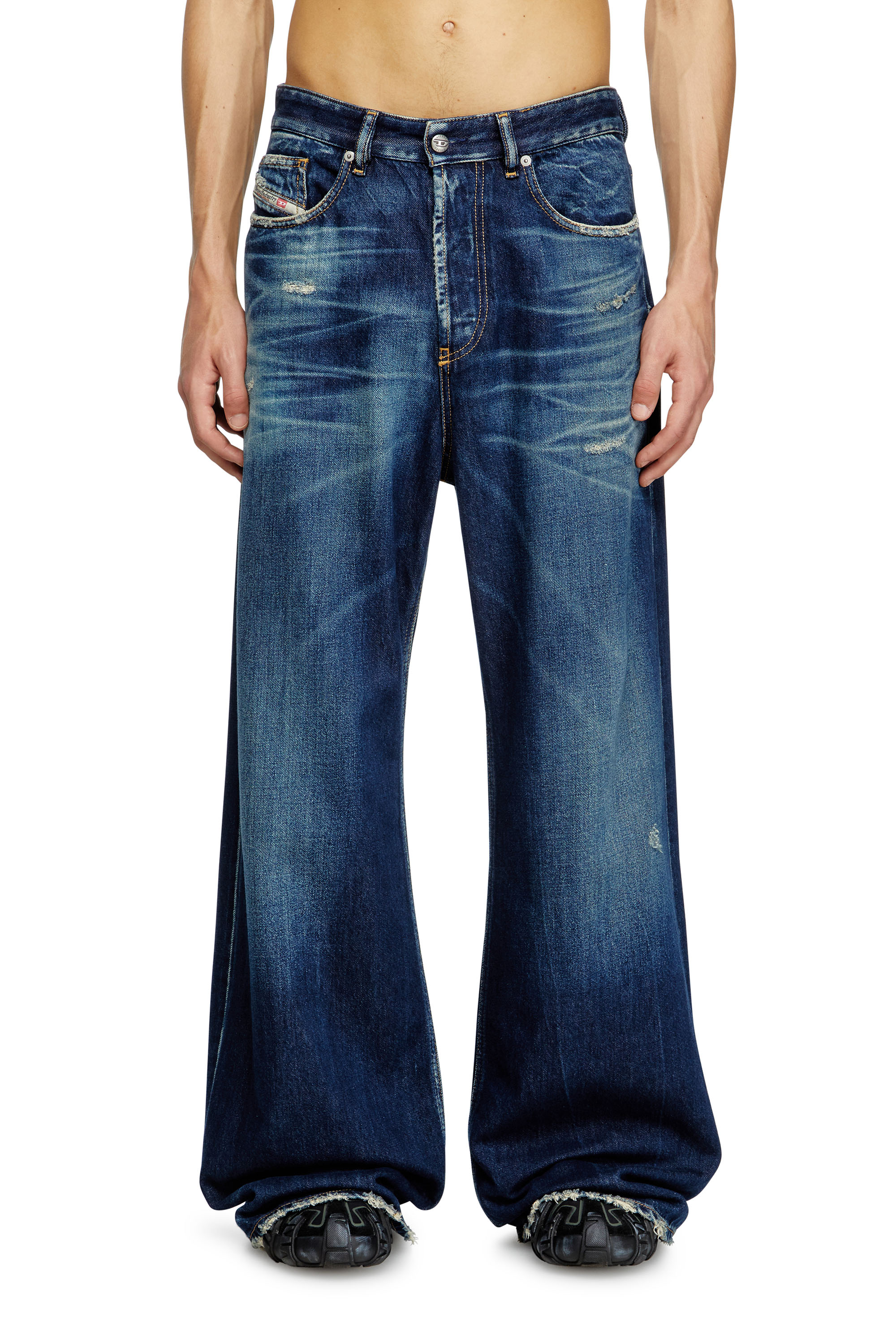 Diesel - Man's Relaxed Jeans D-Rise 09M06, Dark Blue - 1