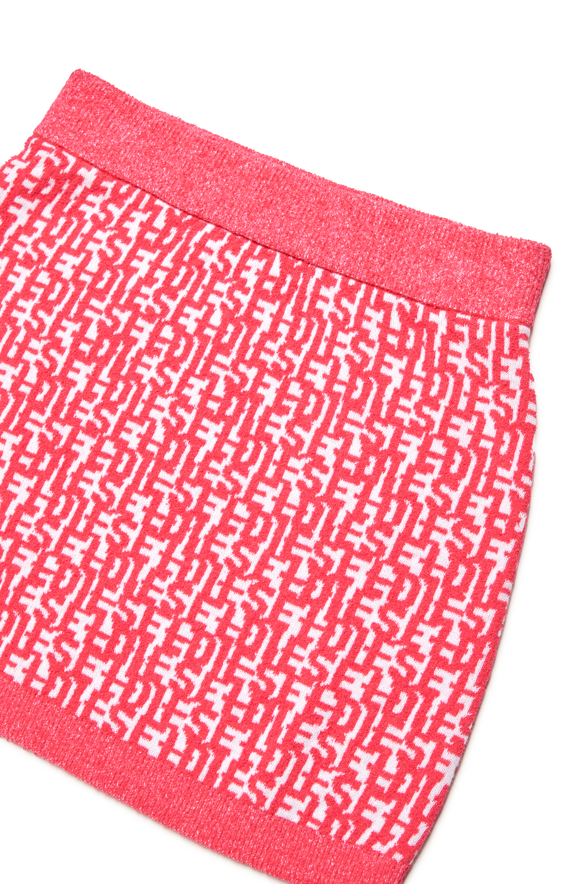 Diesel - GMATHILDETTE, Woman's Monogram-jacquard mini skirt in Pink - 3