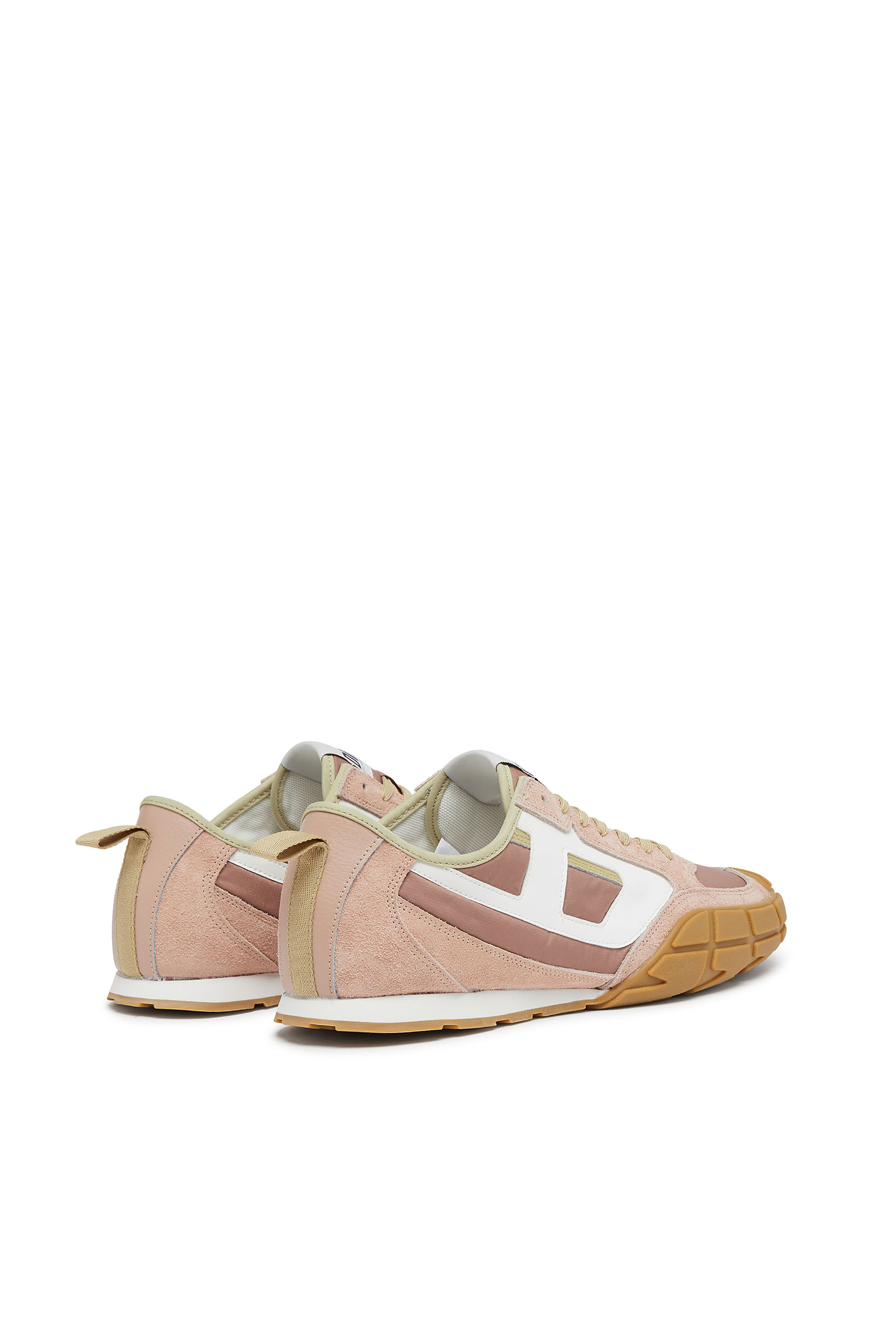 S-PAGODHA LOW W, Pink/White Diesel - S-PAGODHA LOW W, Woman's S-Pagodha-Sneakers in leather, suede and ripstop in Pink/White - 3
