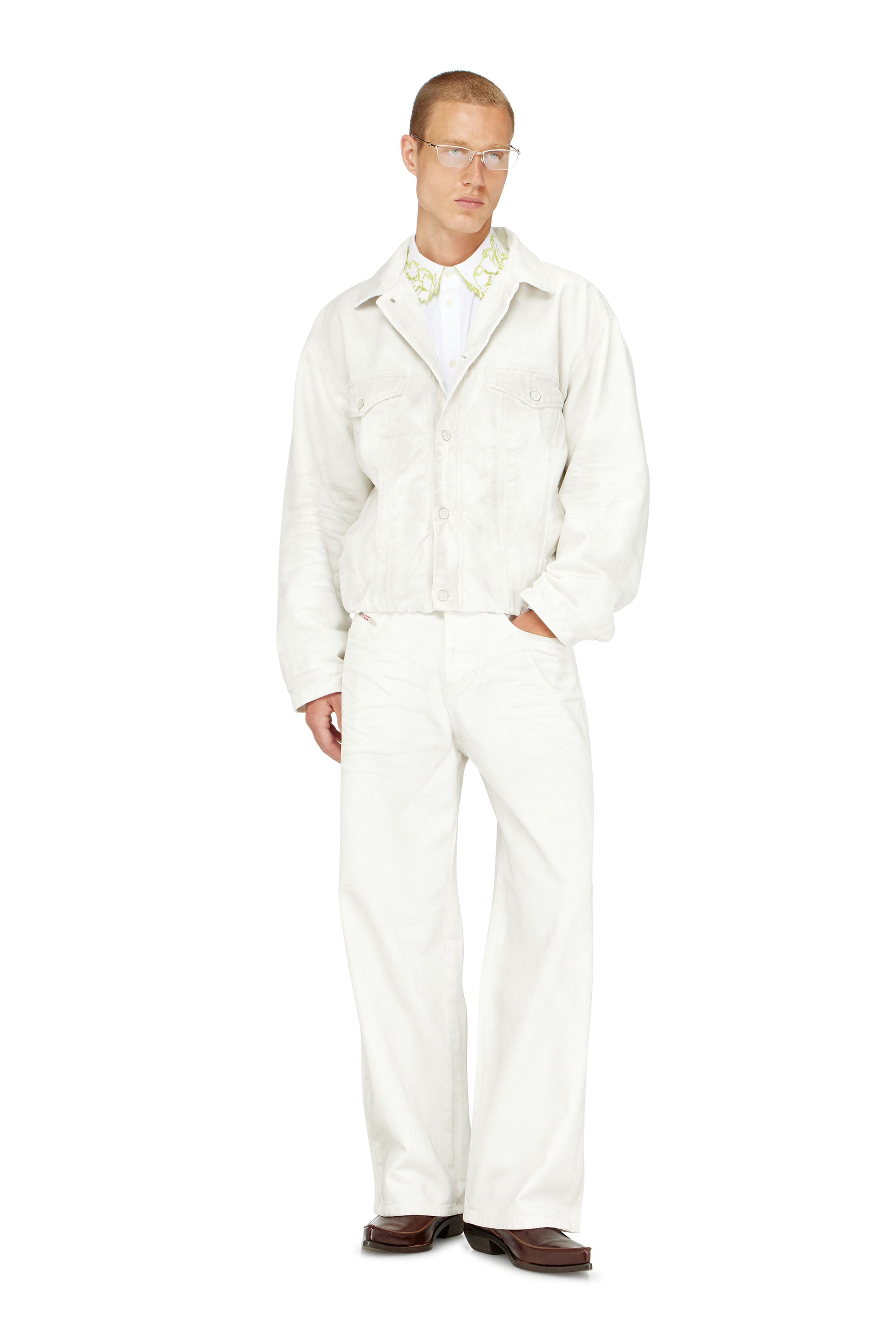 Diesel - Unisex's Relaxed Jeans 1982 D-Hakou 007GG, White - 2