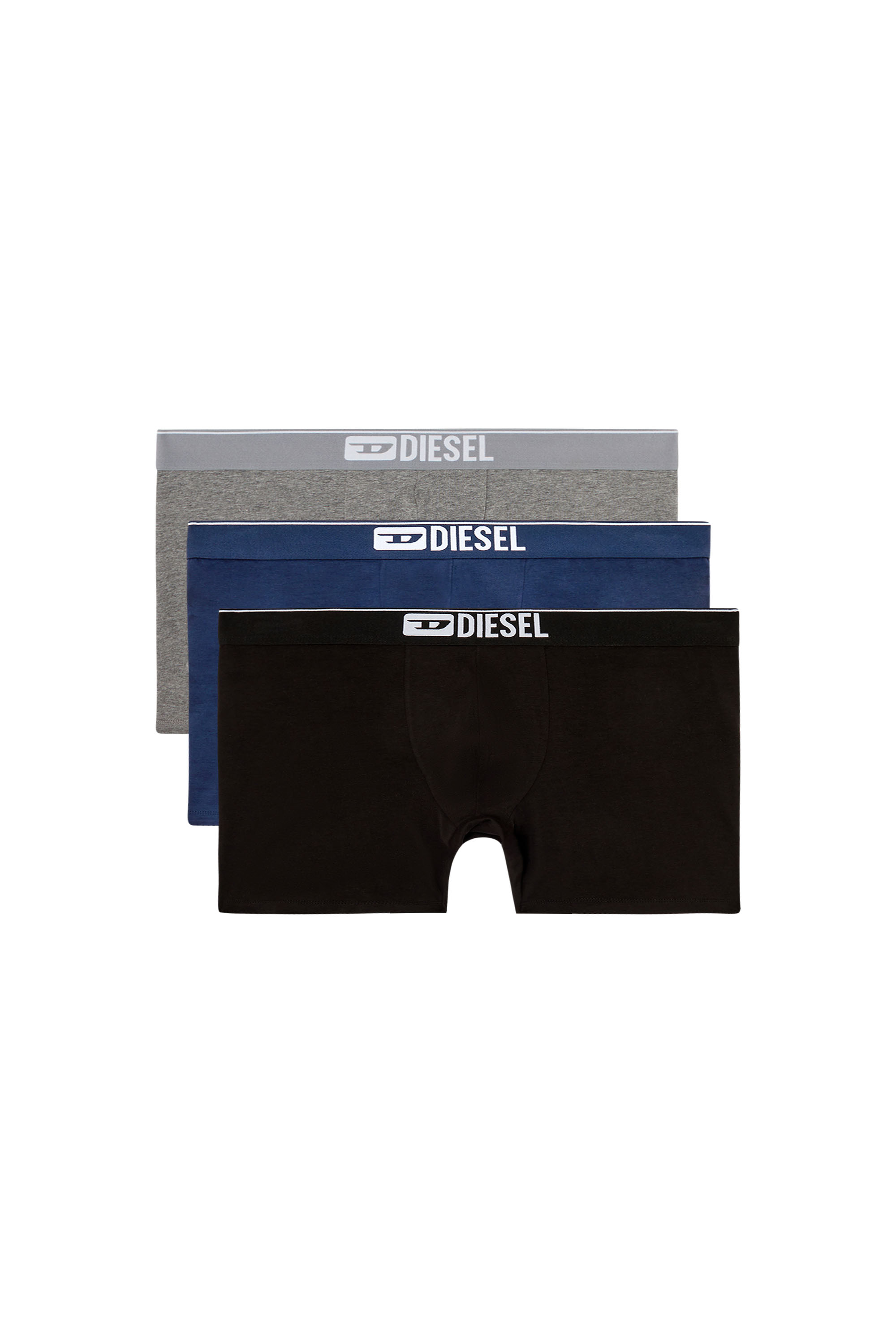 Diesel - MAX-3PACK, Man's Stretch cotton boxer briefs in Blue/Black - 1