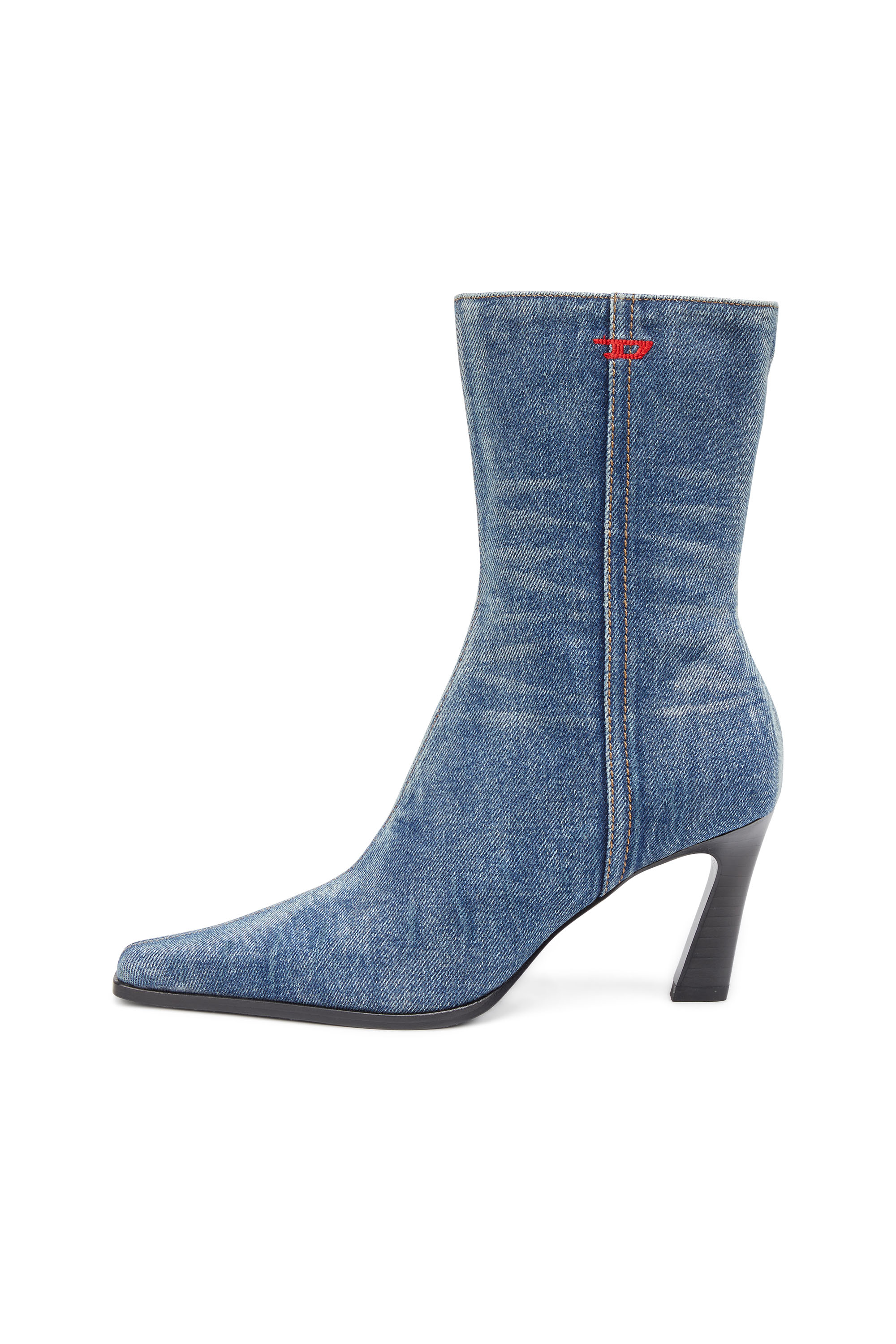 Diesel - D-ALLAS BT, Woman's D-Allas-Ankle boot in washed denim in Blue - 6