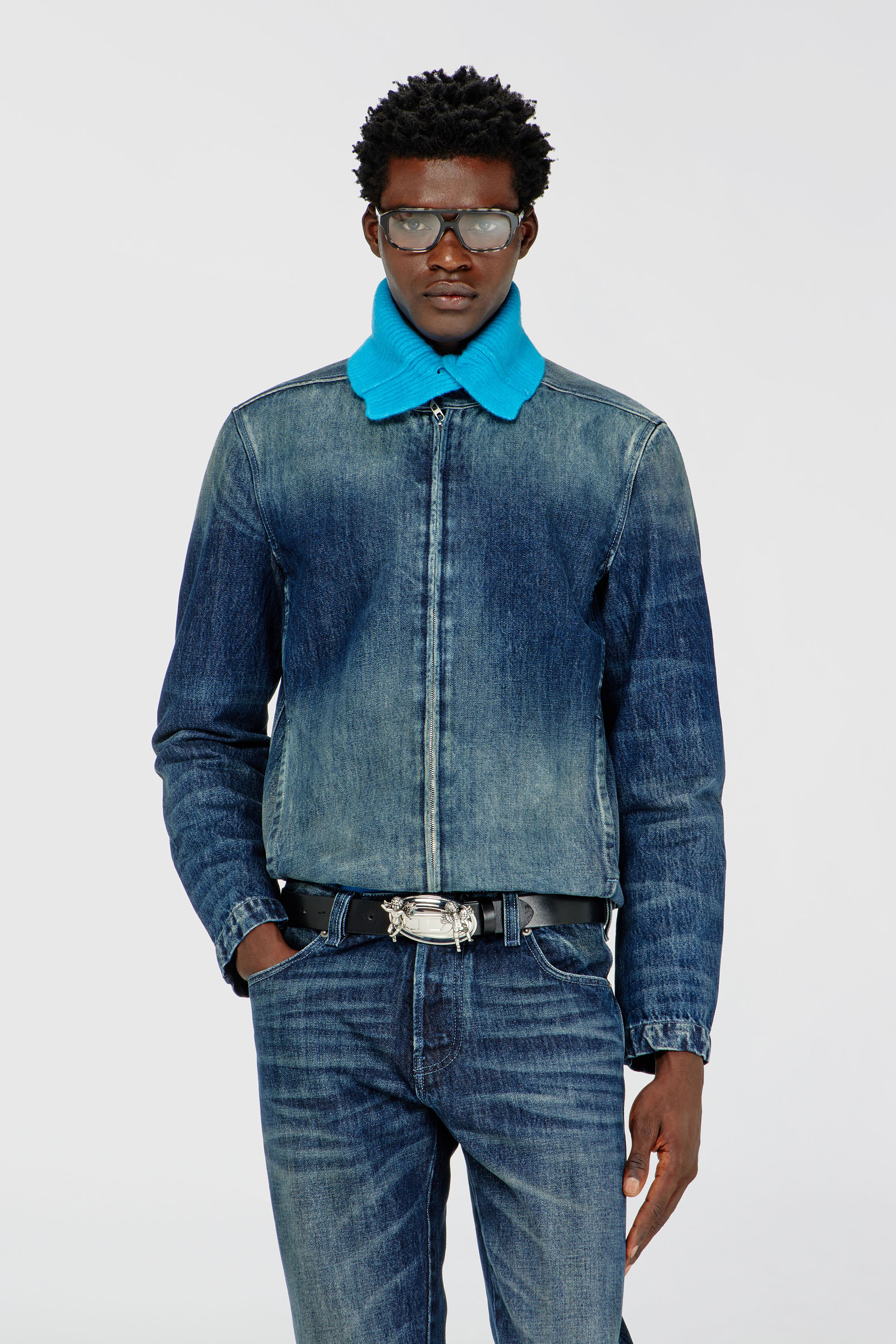 Diesel - D-GLORY-FSJ, Man's Jeans - in Medium blue - 2