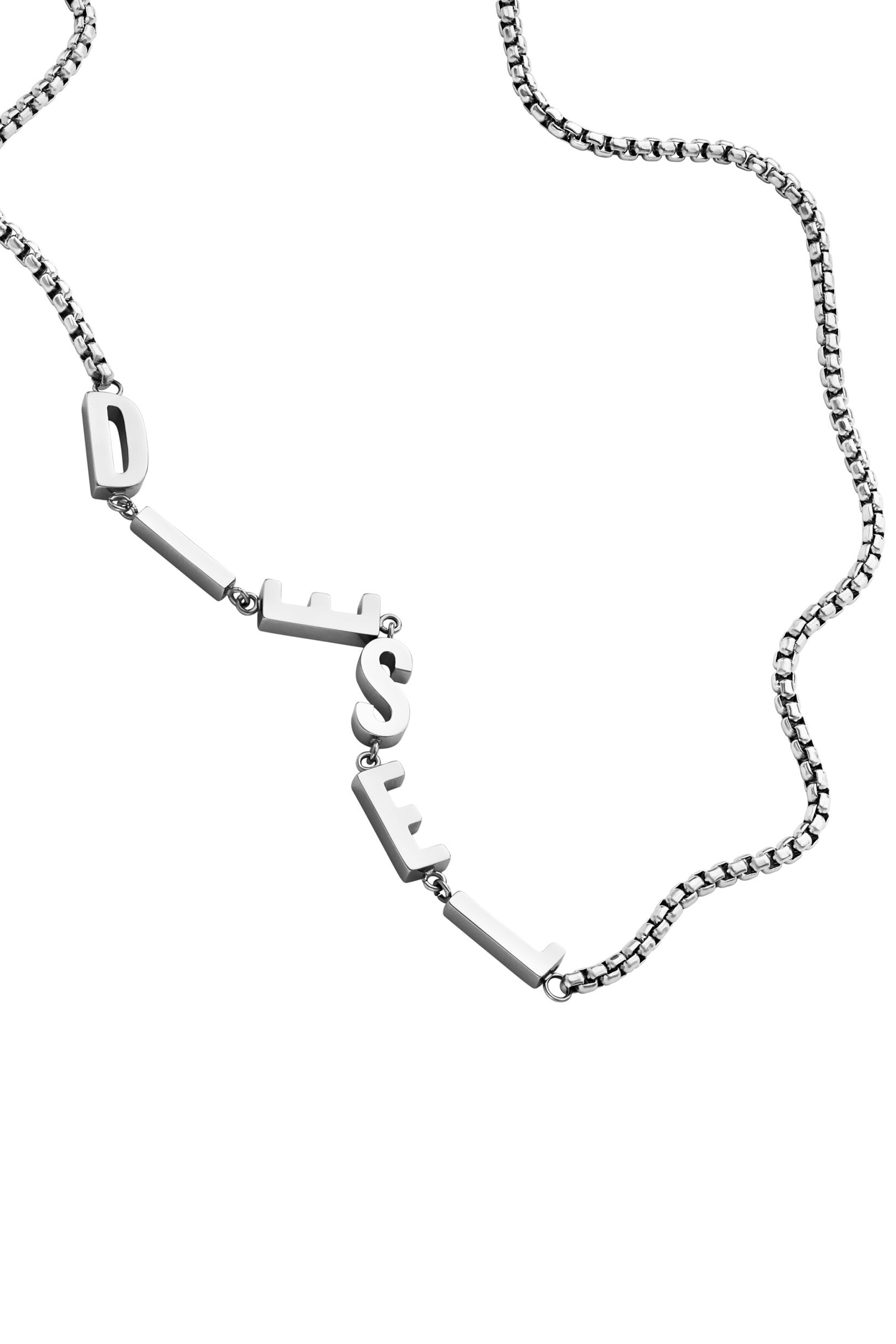 Diesel - DX1491, Unisex Stainless steel chain necklace in Silver - Image 1