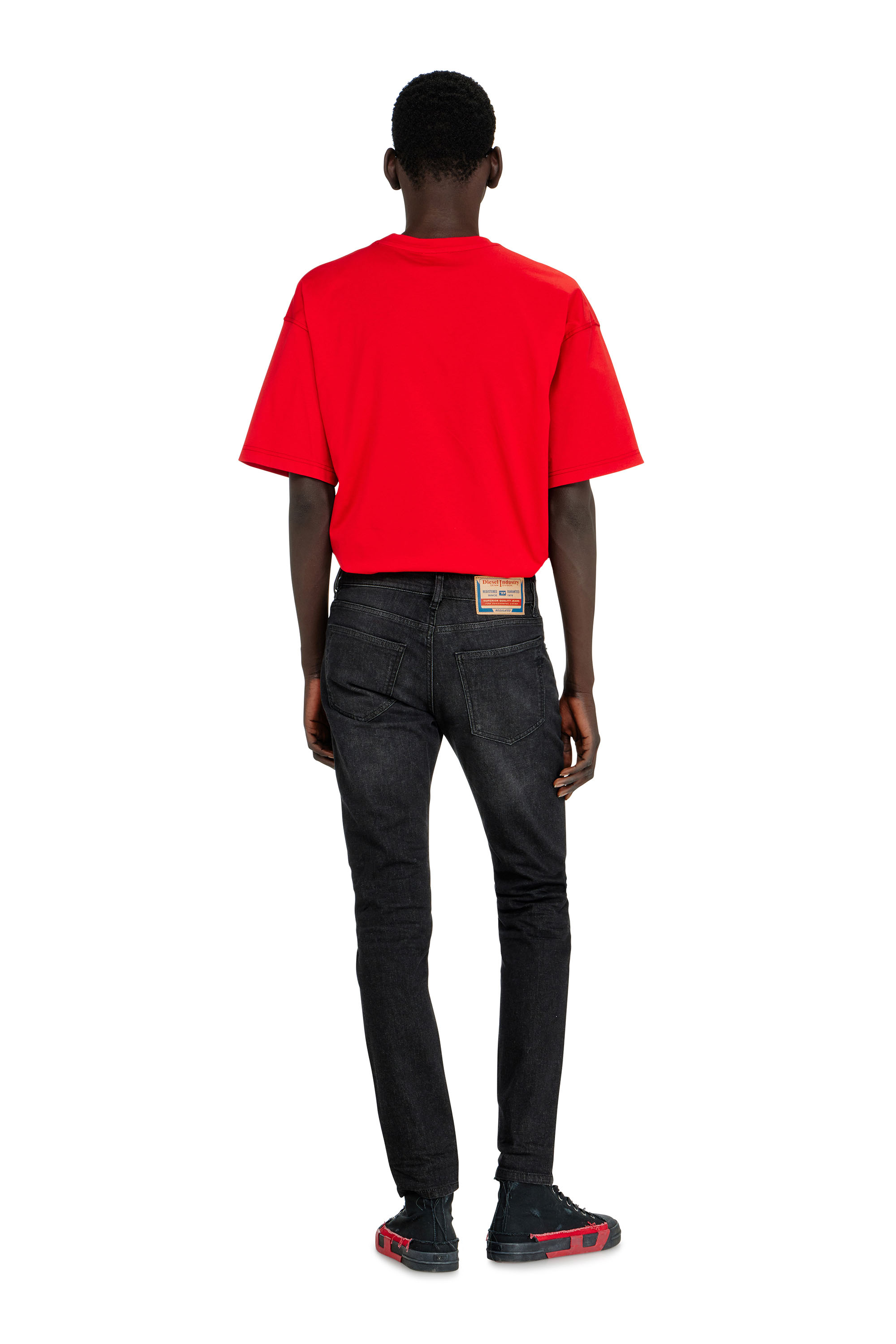 Diesel - Man's Slim Jeans 2019 D-Strukt 0DBDT, Black/Dark grey - 4