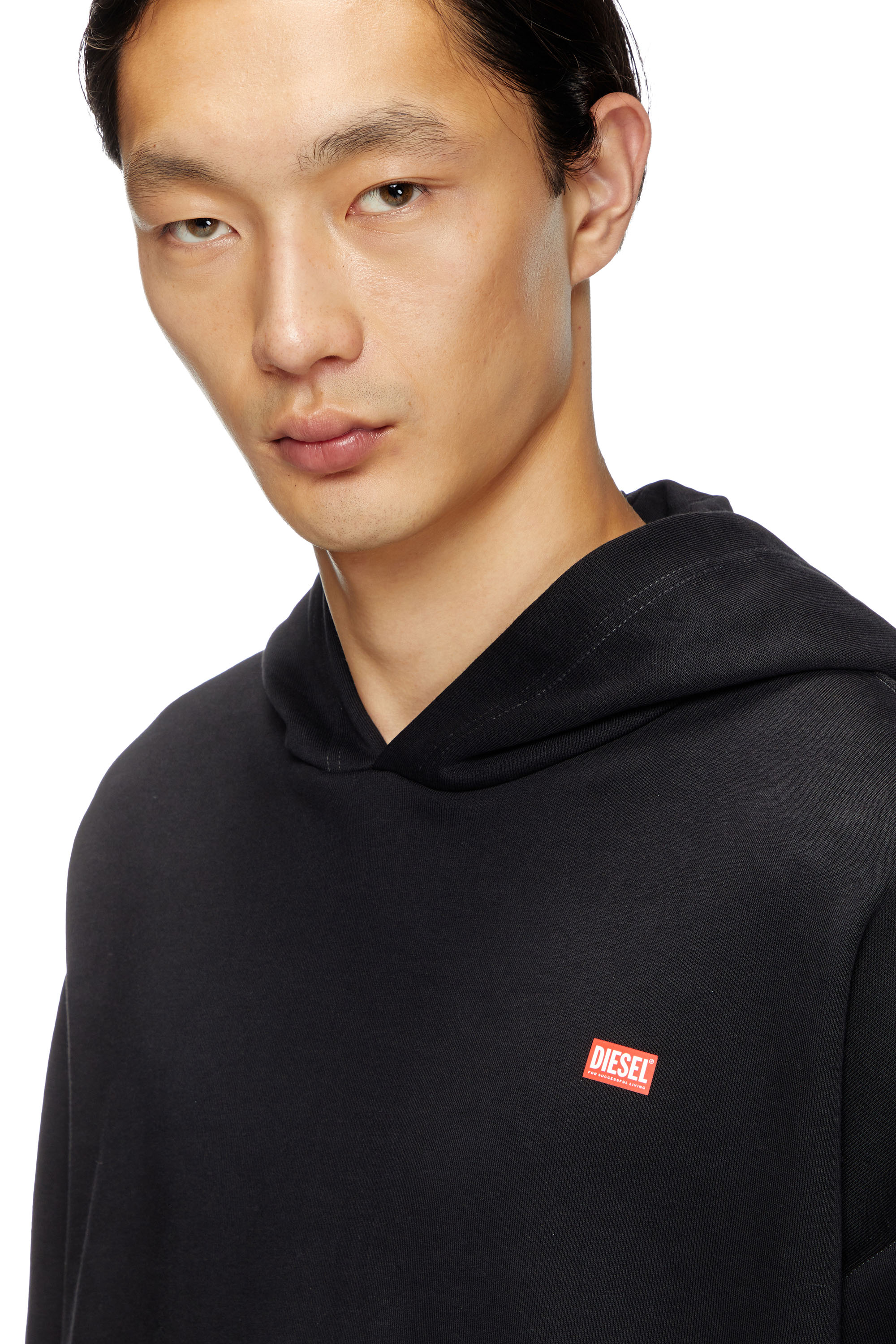 Diesel - S-BOXT-HOOD-R11, Man's Hoodie with runway set print in Black - 5