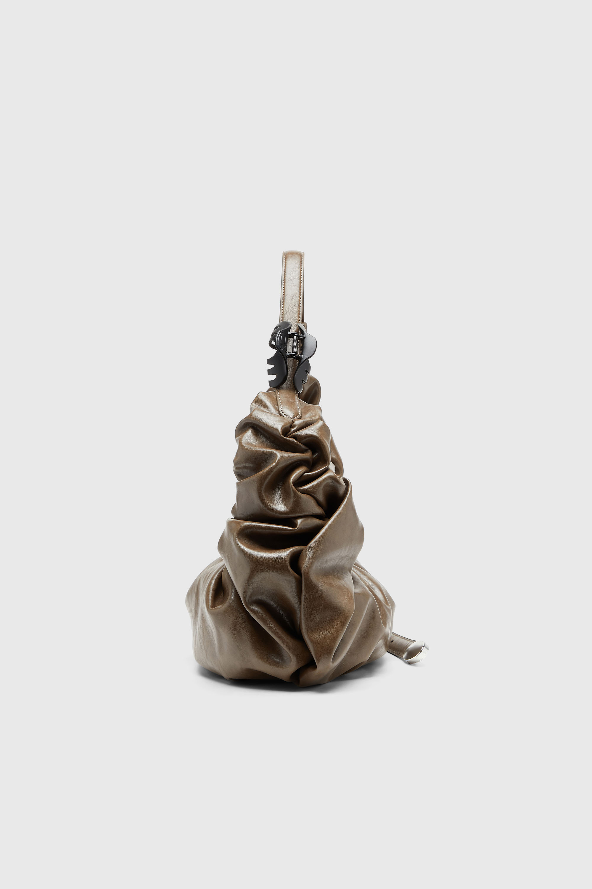 Diesel - GRAB-D HOBO L, Woman's Grab-D-Large scrunched hobo bag in Beige - 5