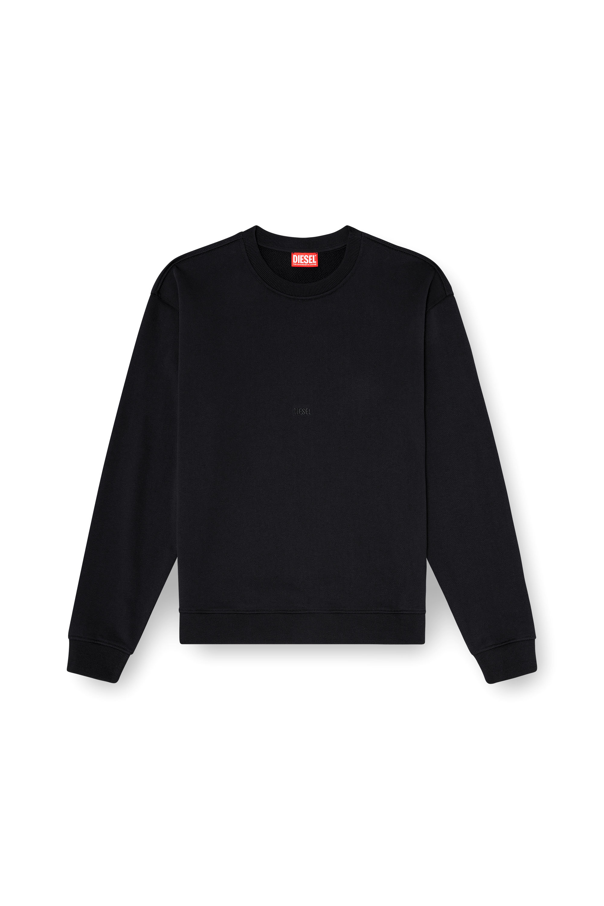 Diesel - S-NORM-AA5, Man's Cotton sweatshirt with micro logo embroidery in null - 2