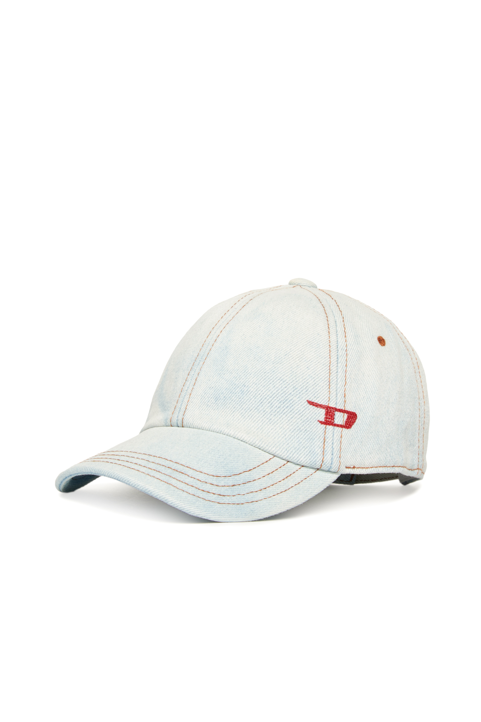 Diesel - FCLIB3, Unisex's Denim baseball cap with contrast stitching in Light Blue - 1