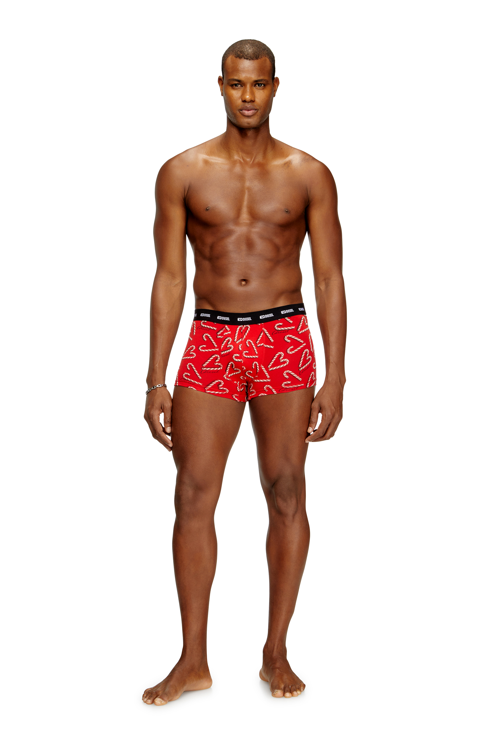 DAMIEN-GFT-UTLT-3PACK, Red/Black Diesel - DAMIEN-GFT-UTLT-3PACK, Man's Set of three stretch-cotton boxers in Red/Black - 1