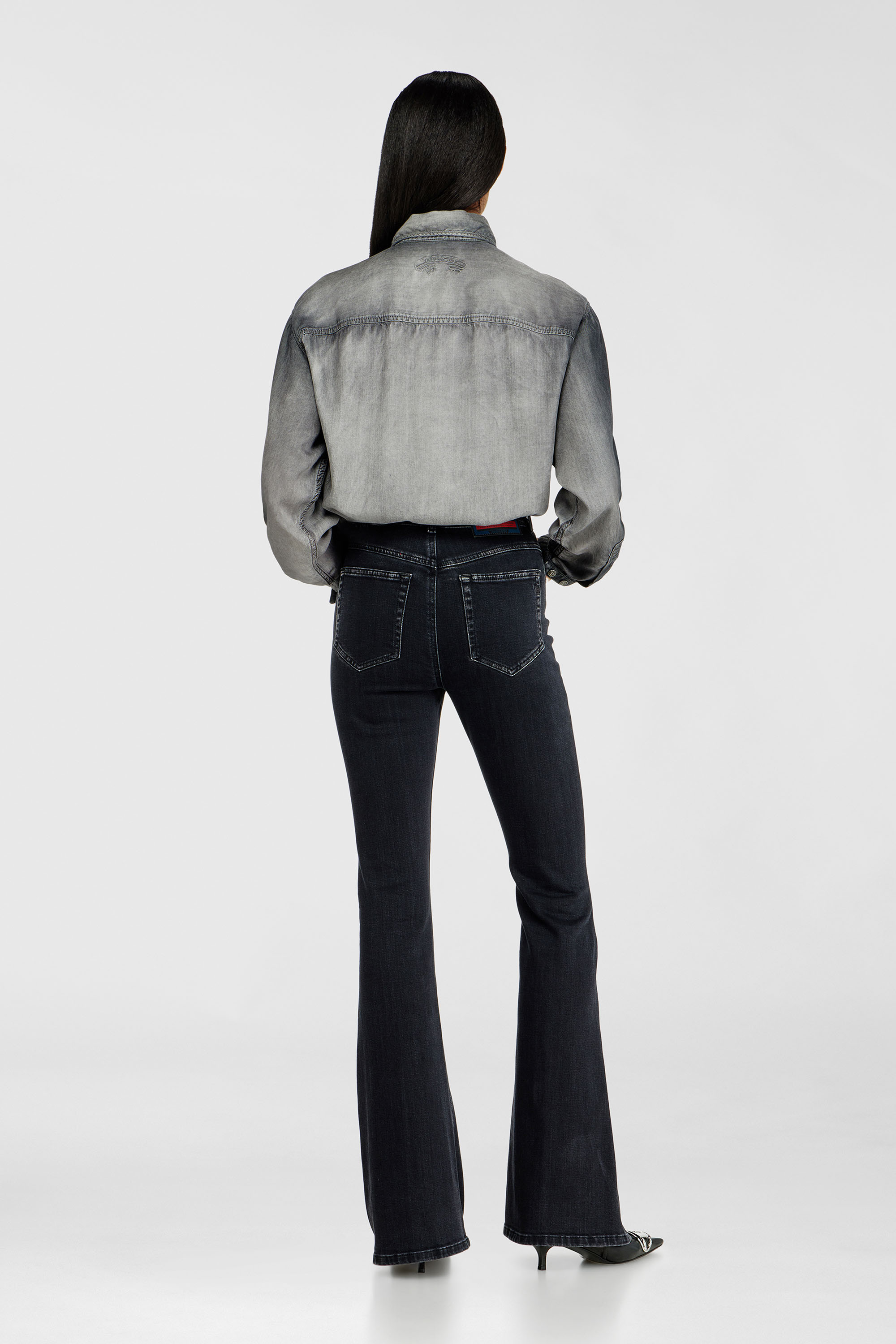 Diesel - Woman's Bootcut Jeans 1973 D-Partt 09P75, Black/Dark grey - 3