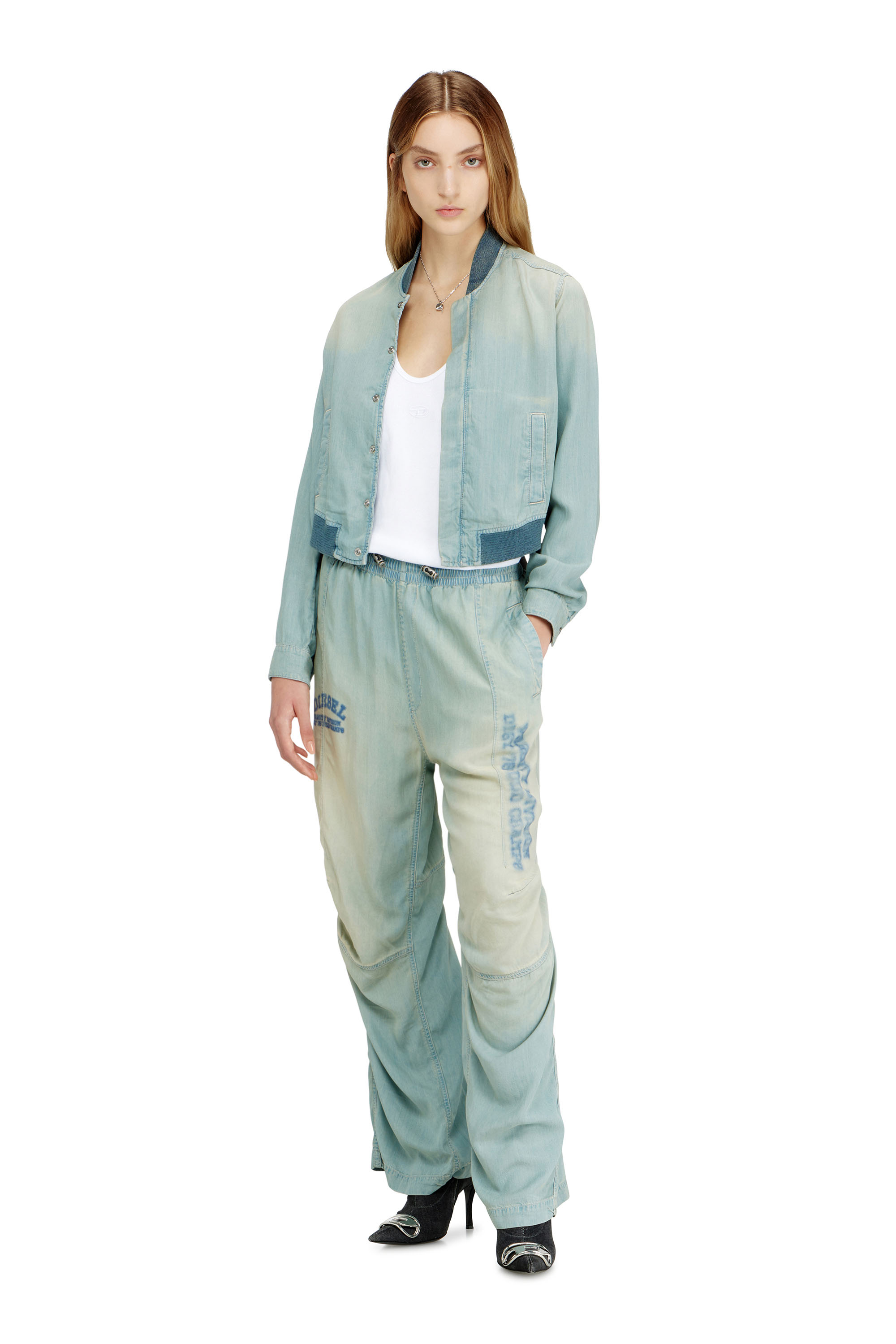 Diesel - Unisex's Relaxed Jeans D-Pari 0ADCF, Light Blue - 2