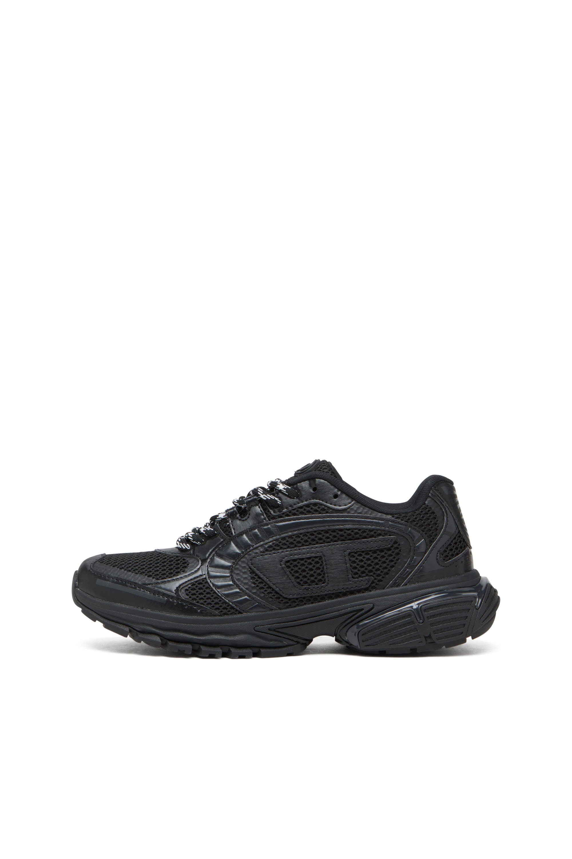 Diesel - S-PRO-V-DENSE LOW W, Woman's Monochrome mesh sneakers with Oval D logo in Black - 7